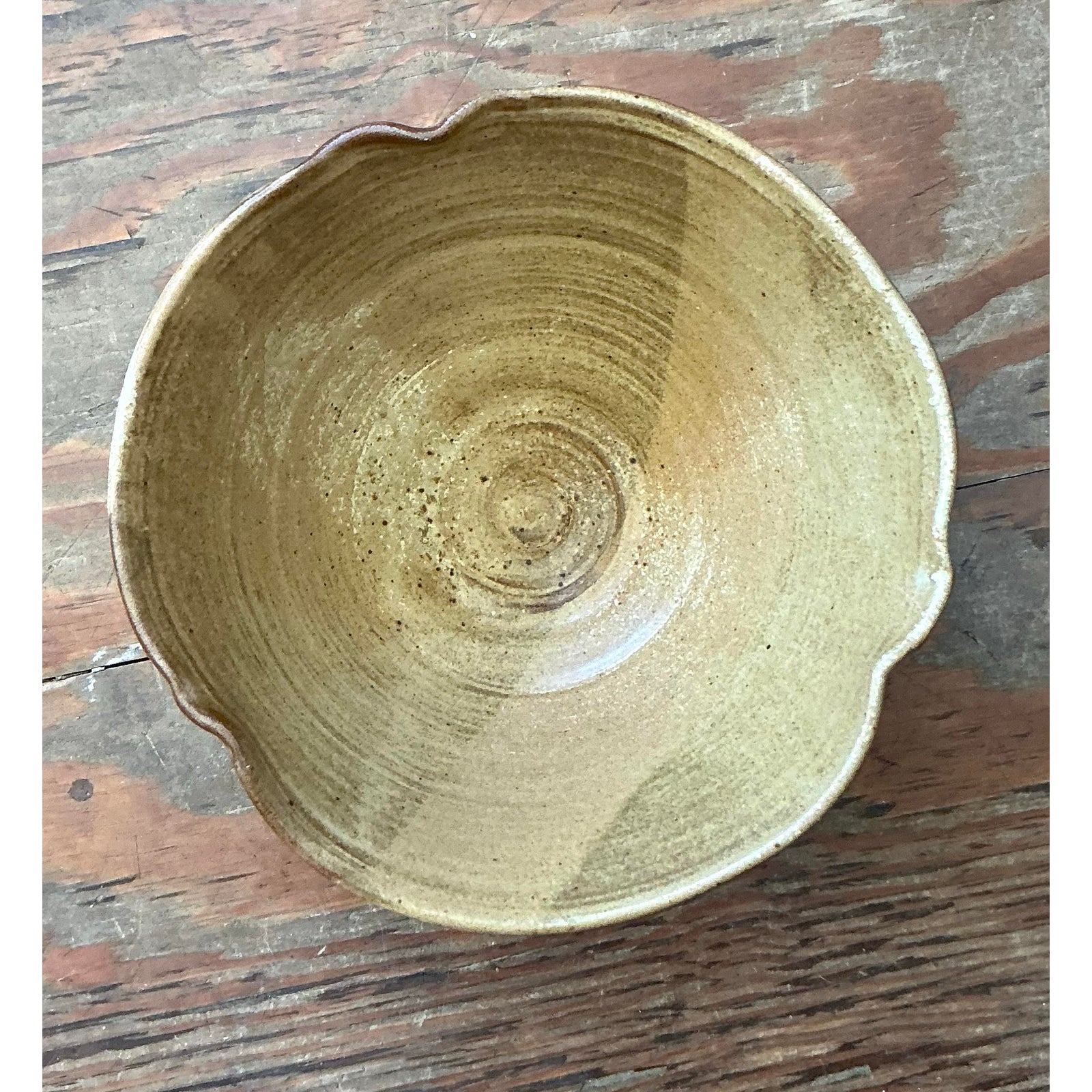 Vintage Boho Studio Pottery Bowl - Side view