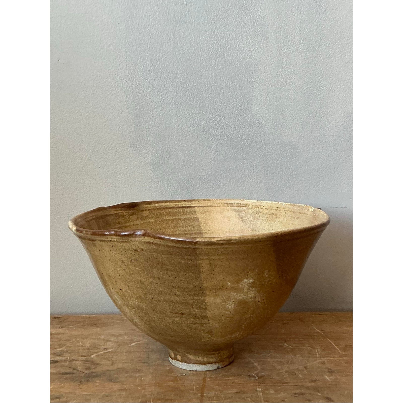 Vintage Boho Studio Pottery Bowl - Back view