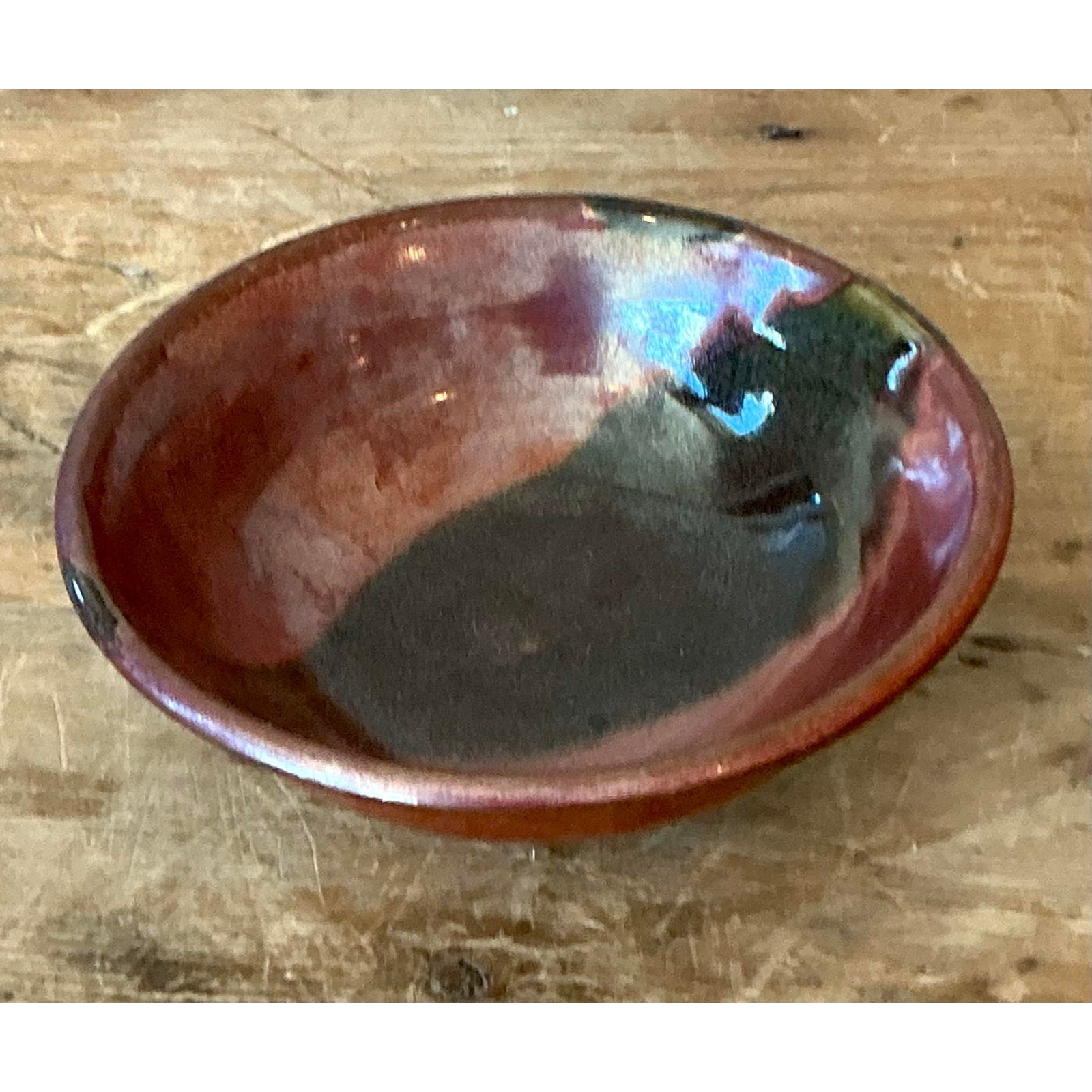 Vintage Boho Studio Pottery Bowl - Back view