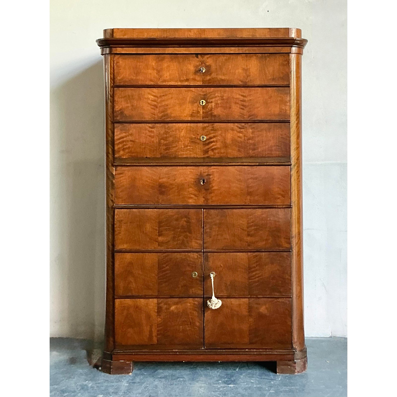 Vintage Boho 19th Century Gentleman’s Chest - Side view