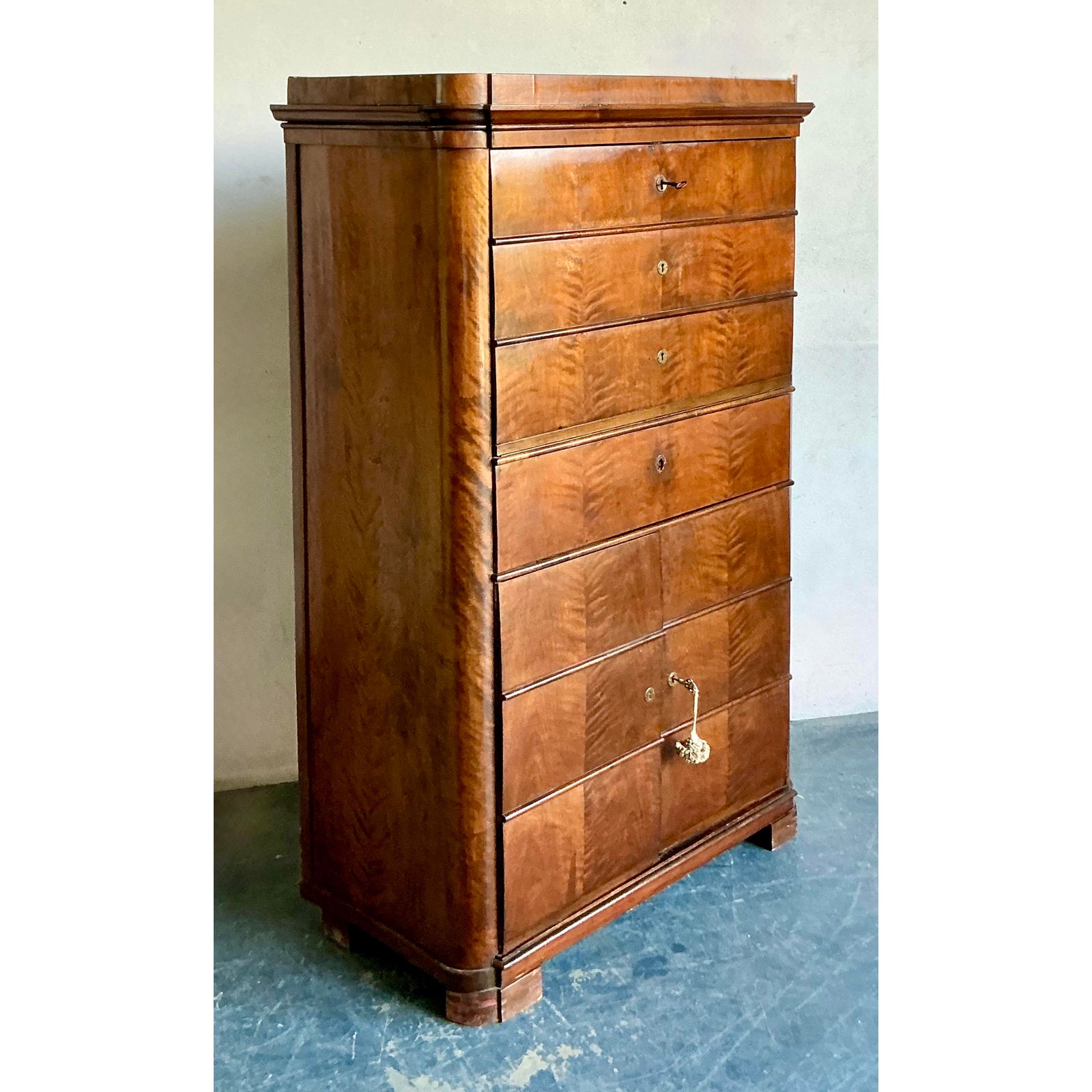 Vintage Boho 19th Century Gentleman’s Chest - Back view