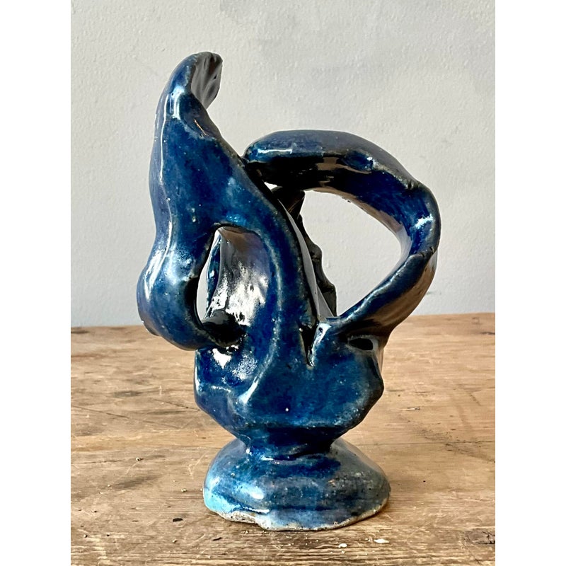 Vintage Boho Abstract Studio Pottery Sculpture - Detail view