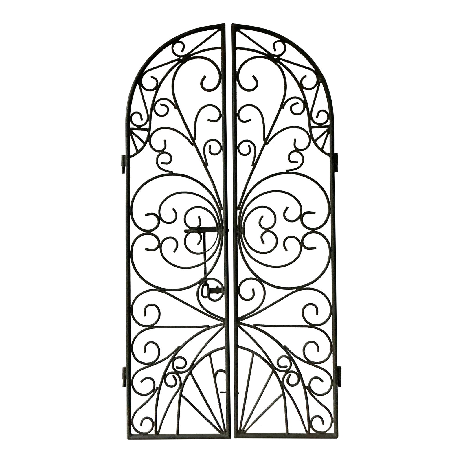 Vintage Boho Wrought Iron Gates - Set of 2