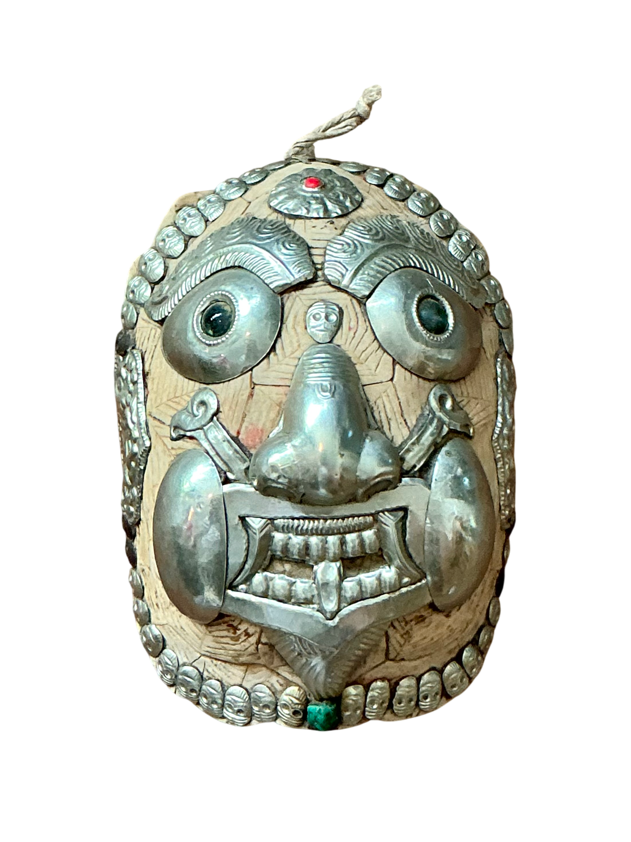 Vintage Boho Tibetan Kapqla Turtle Shell Mask