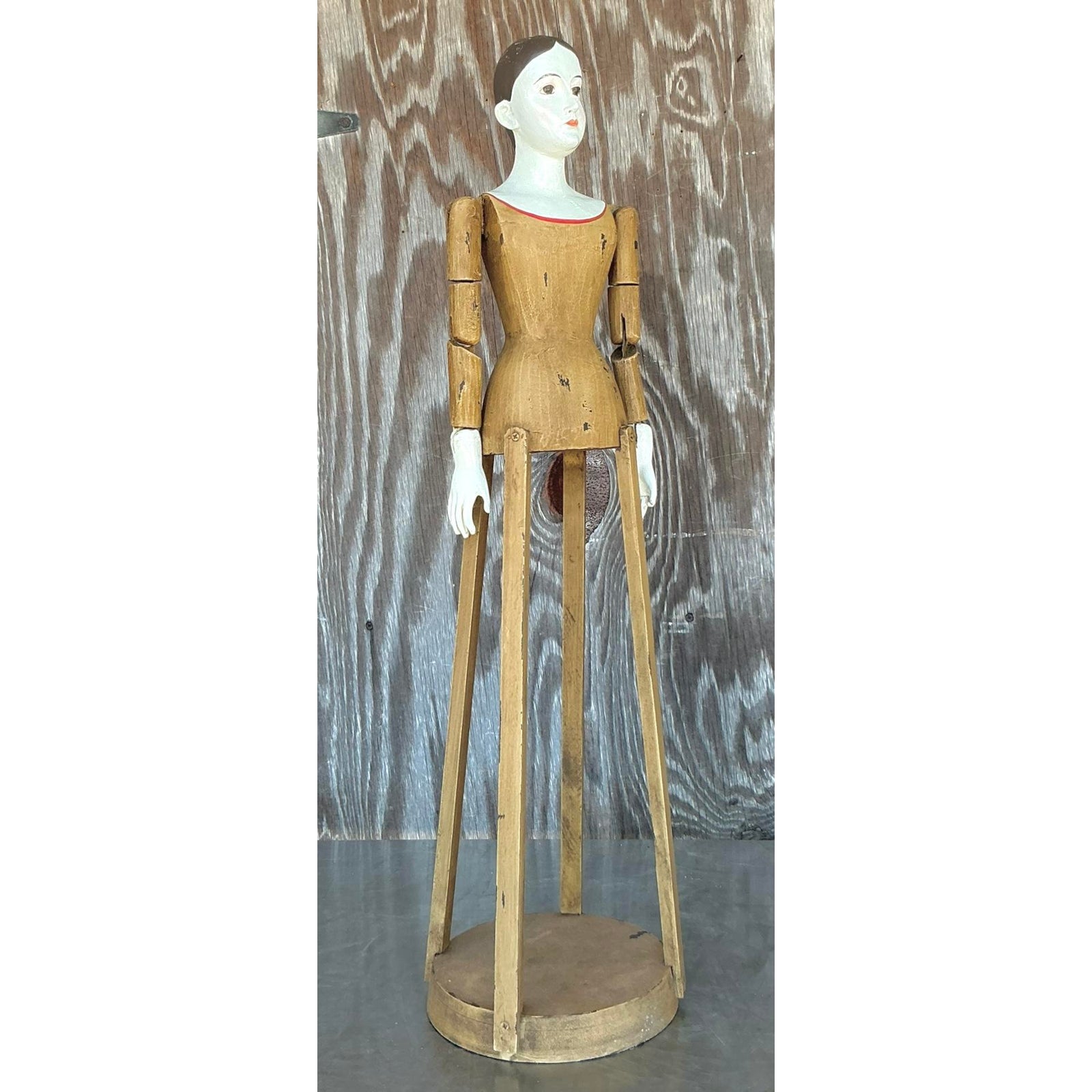 Vintage Boho Santos Crèche Cage Doll - Side view