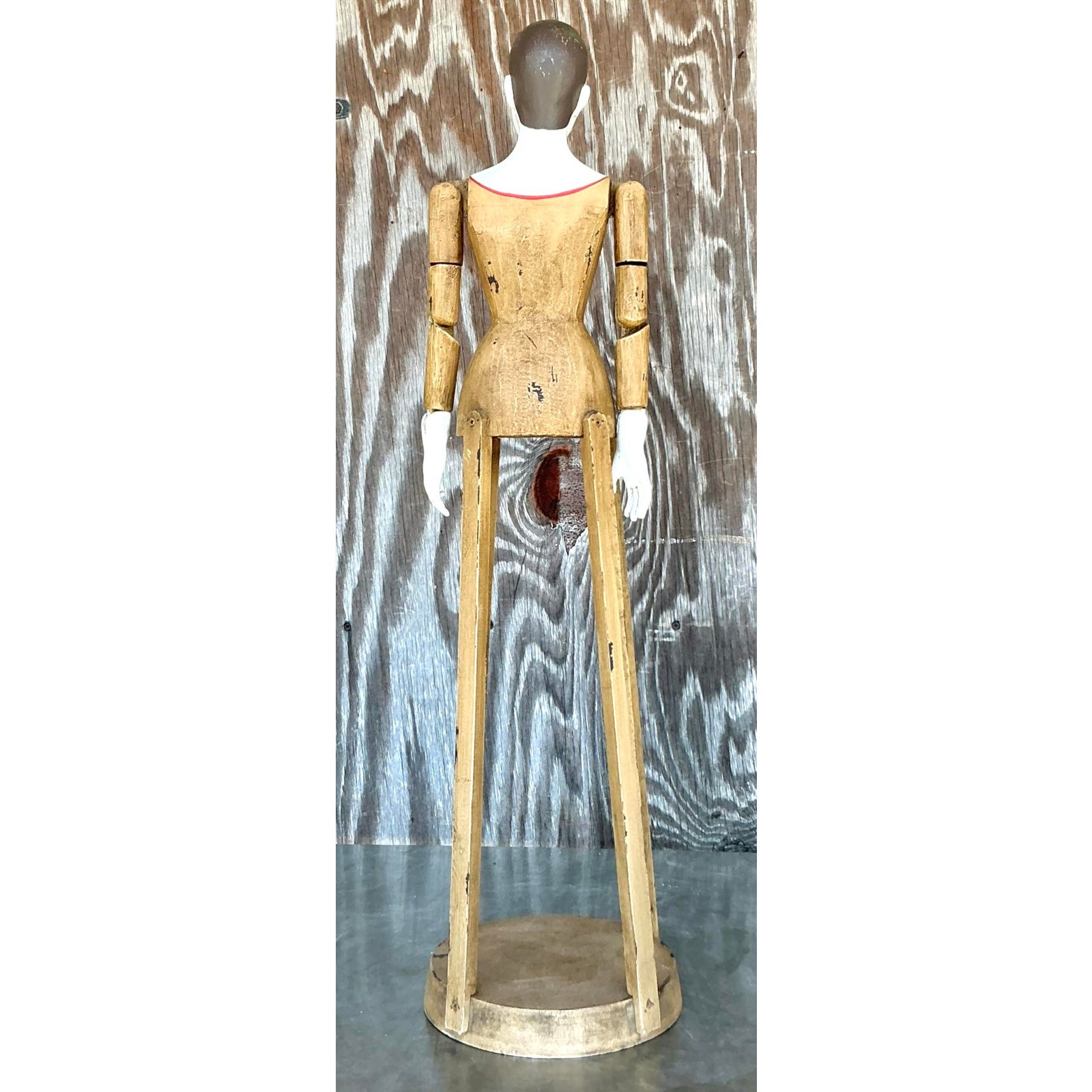Vintage Boho Santos Crèche Cage Doll - Back view