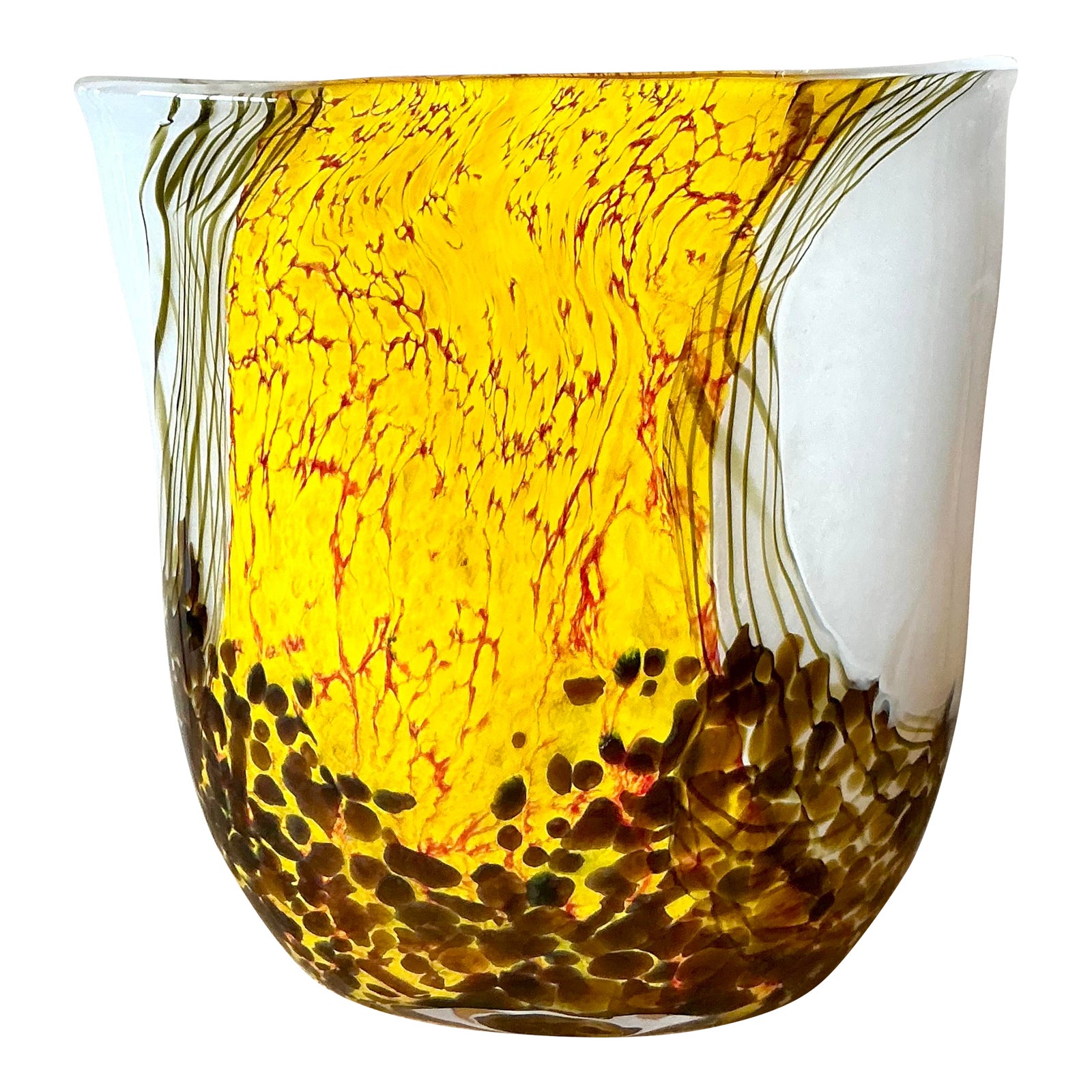 Vintage Boho Volcano Glass Vase