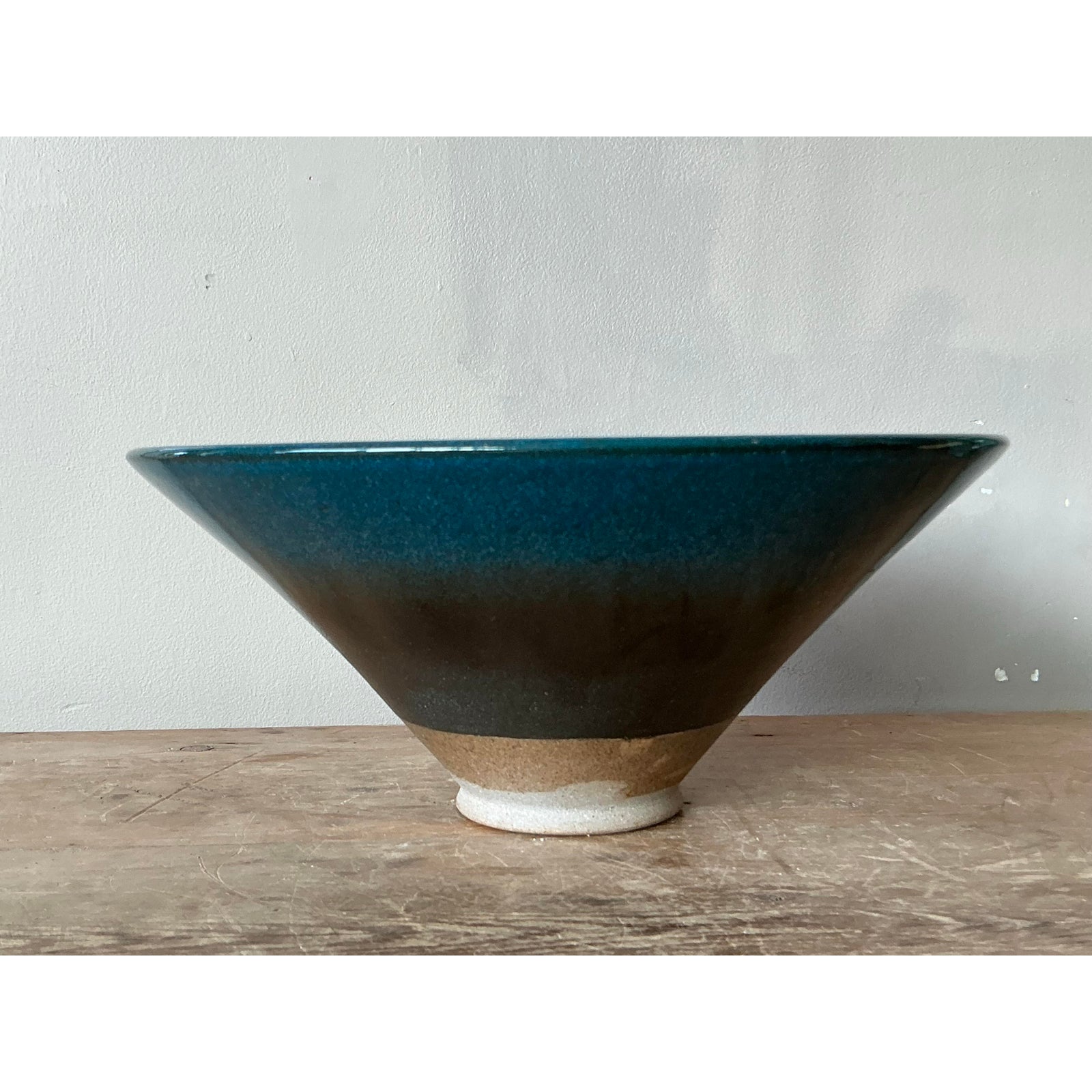 Vintage Boho Original Studio Pottery Bowl - Side view