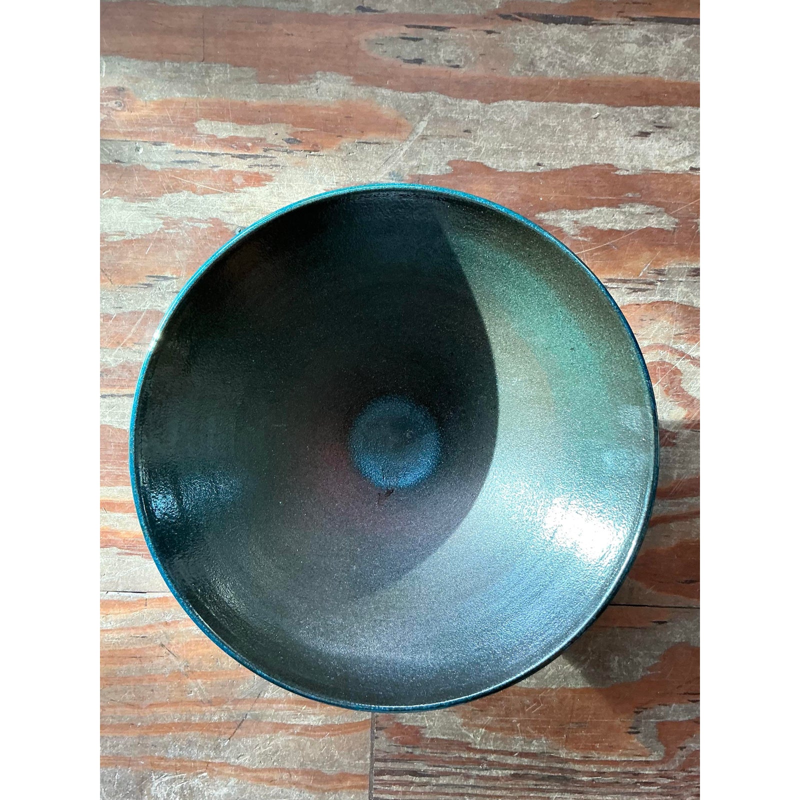 Vintage Boho Original Studio Pottery Bowl - Back view