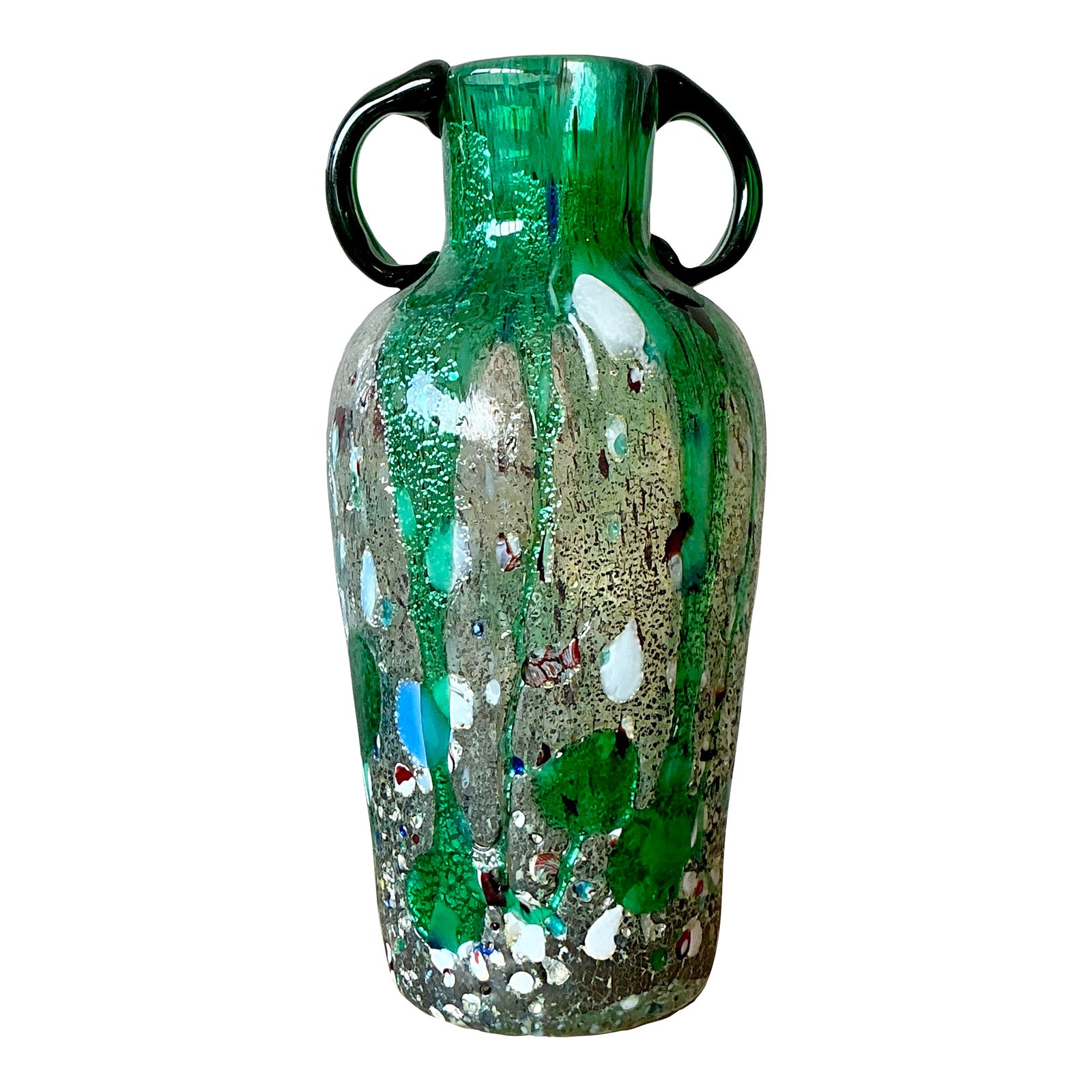 Vintage Italian Art Glass Vase After Murano