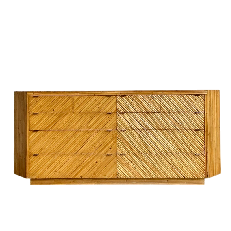 Vintage Boho Faceted Chevron Reed Dresser