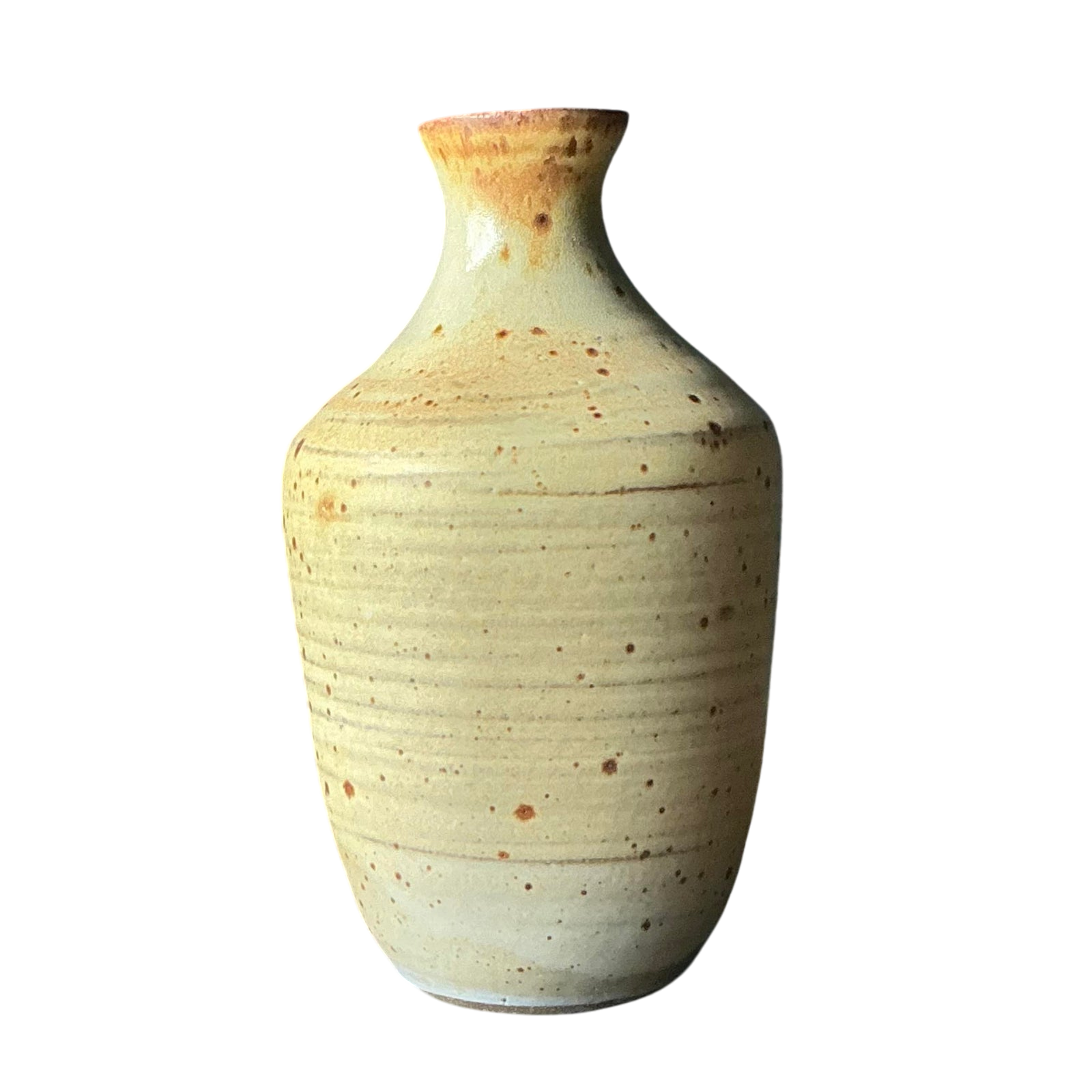 Vintage Boho Spotted Studio Pottery Vase
