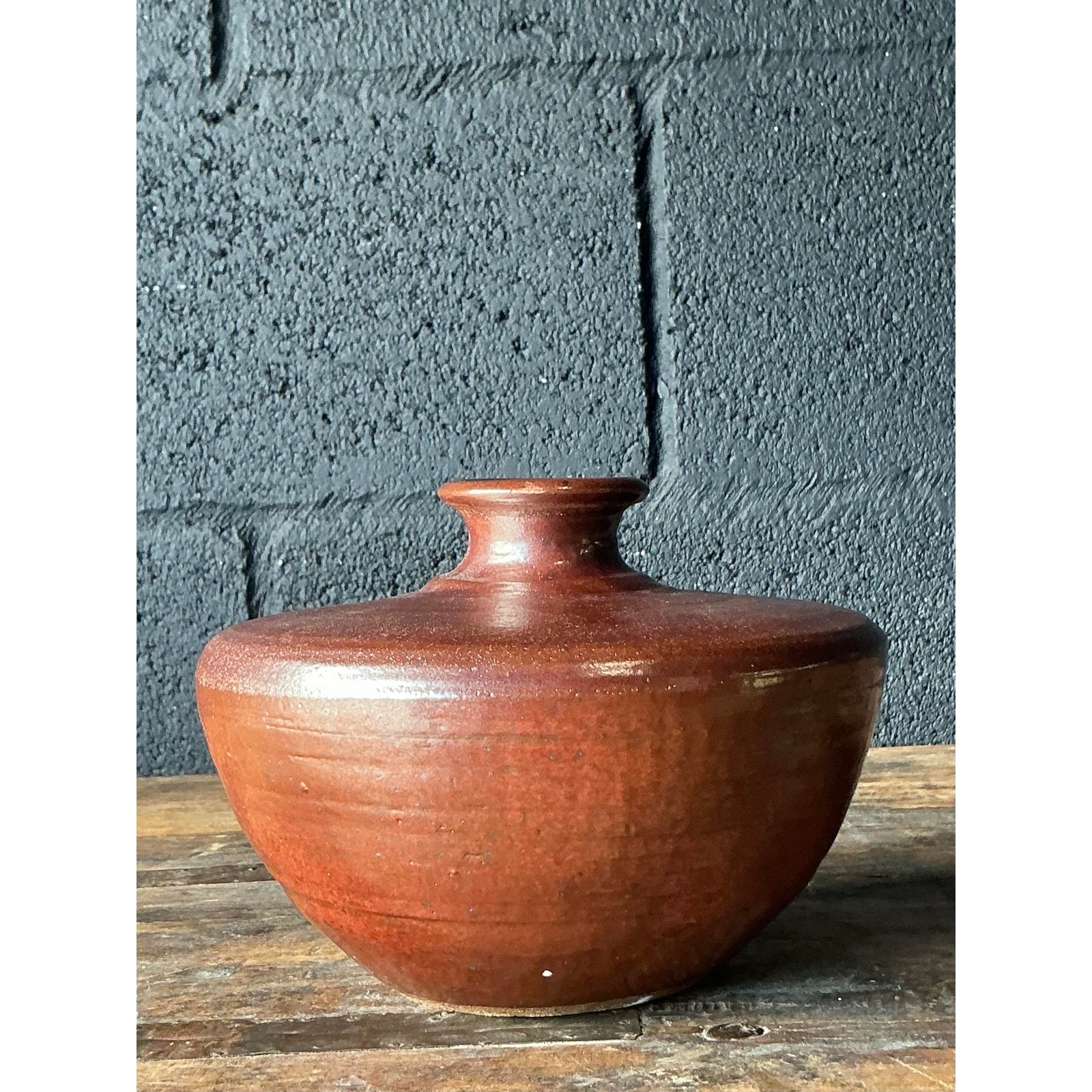 Vintage Boho Original Studio Pottery Vase - Detail view