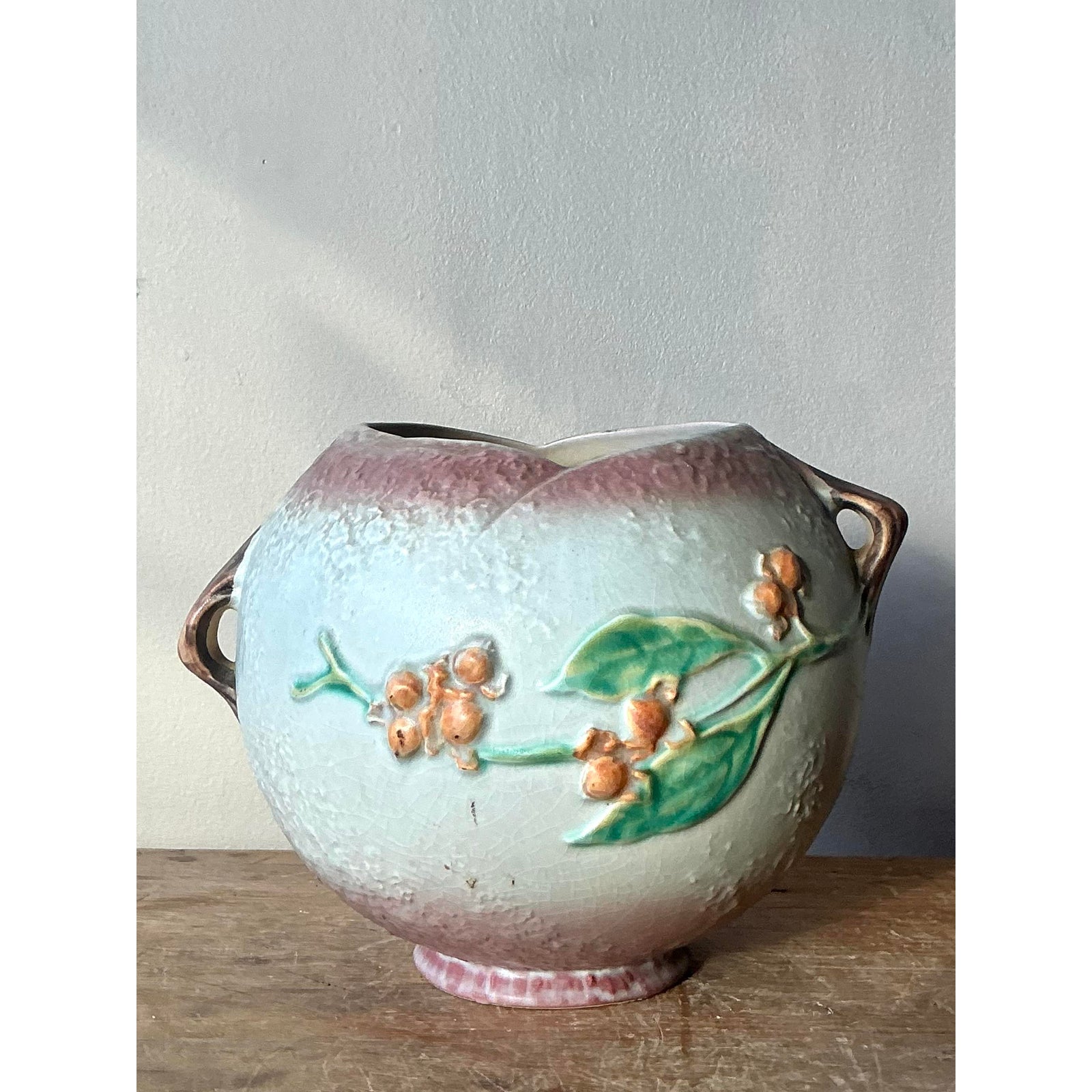 Vintage Boho Roseville “Bittersweet” Vase - Back view