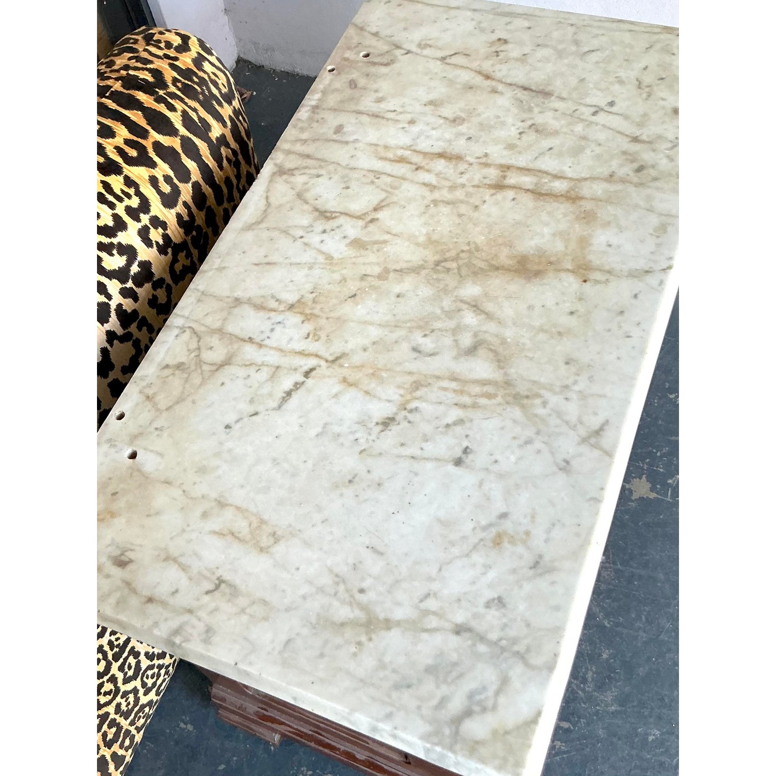 Vintage Boho Marble Top Eastlake Chest of Drawers - Top view