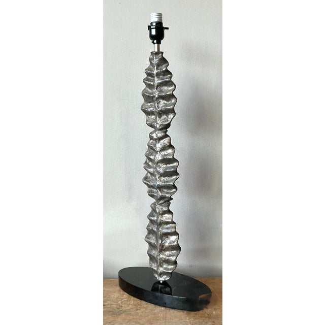 Vintage Boho Cast Leaves Lamp - Back view