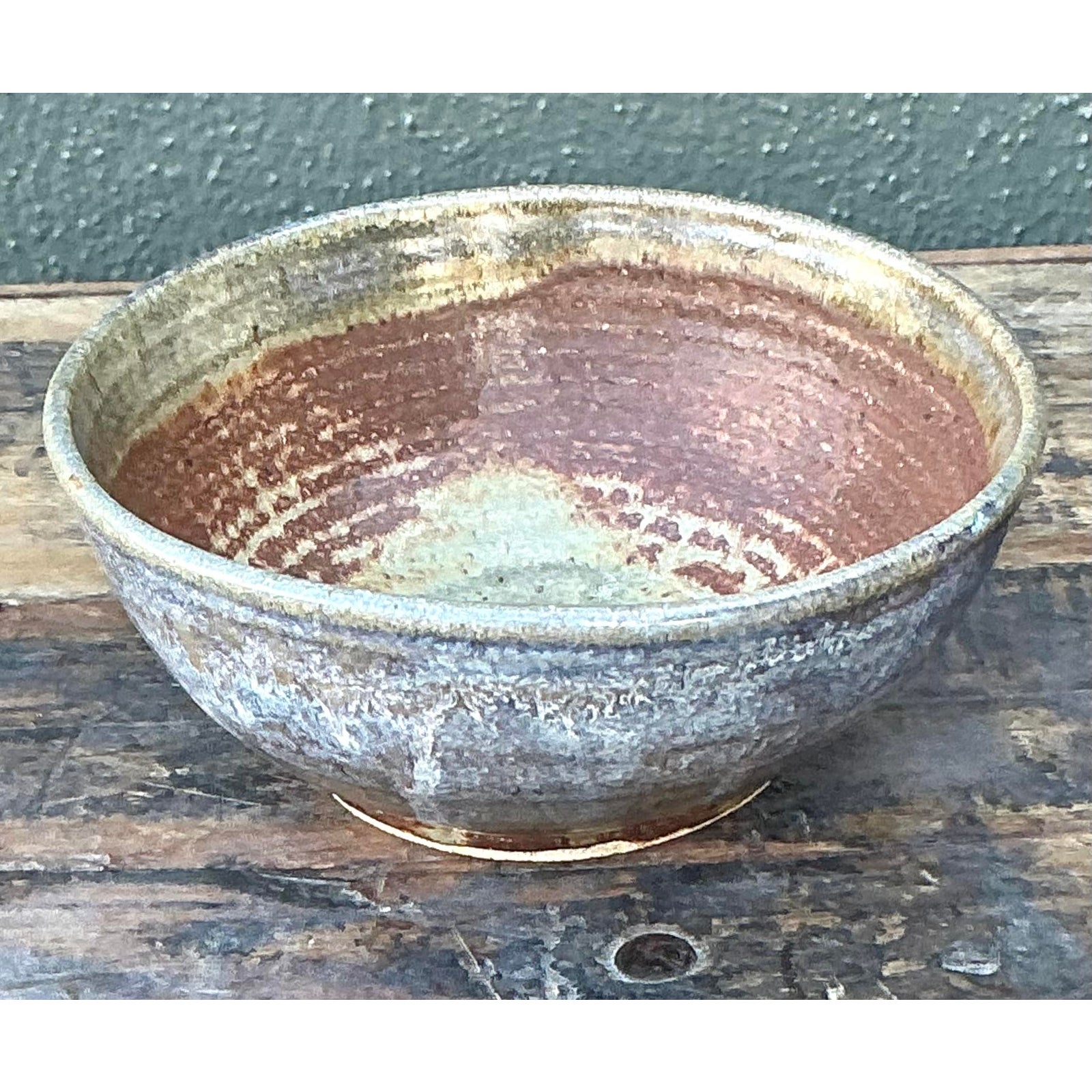 Vintage Boho Original Studio Pottery Bowl - Detail view