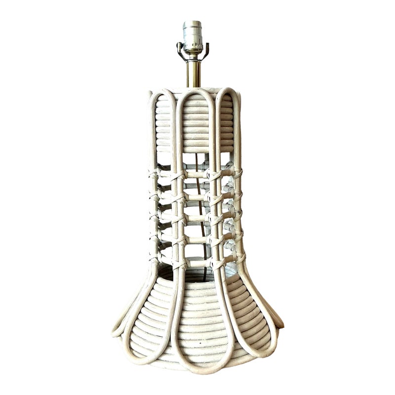 Vintage Boho Washed Pencil Reed Lamp