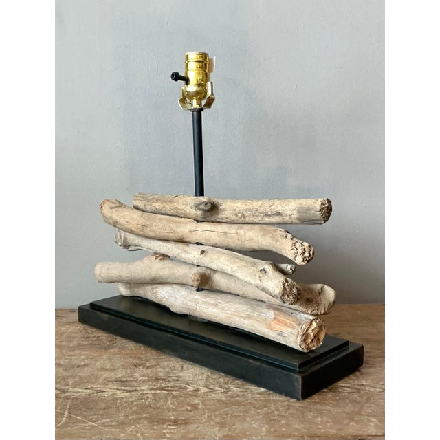 Vintage Boho Stacked Branch Lamp - Top view