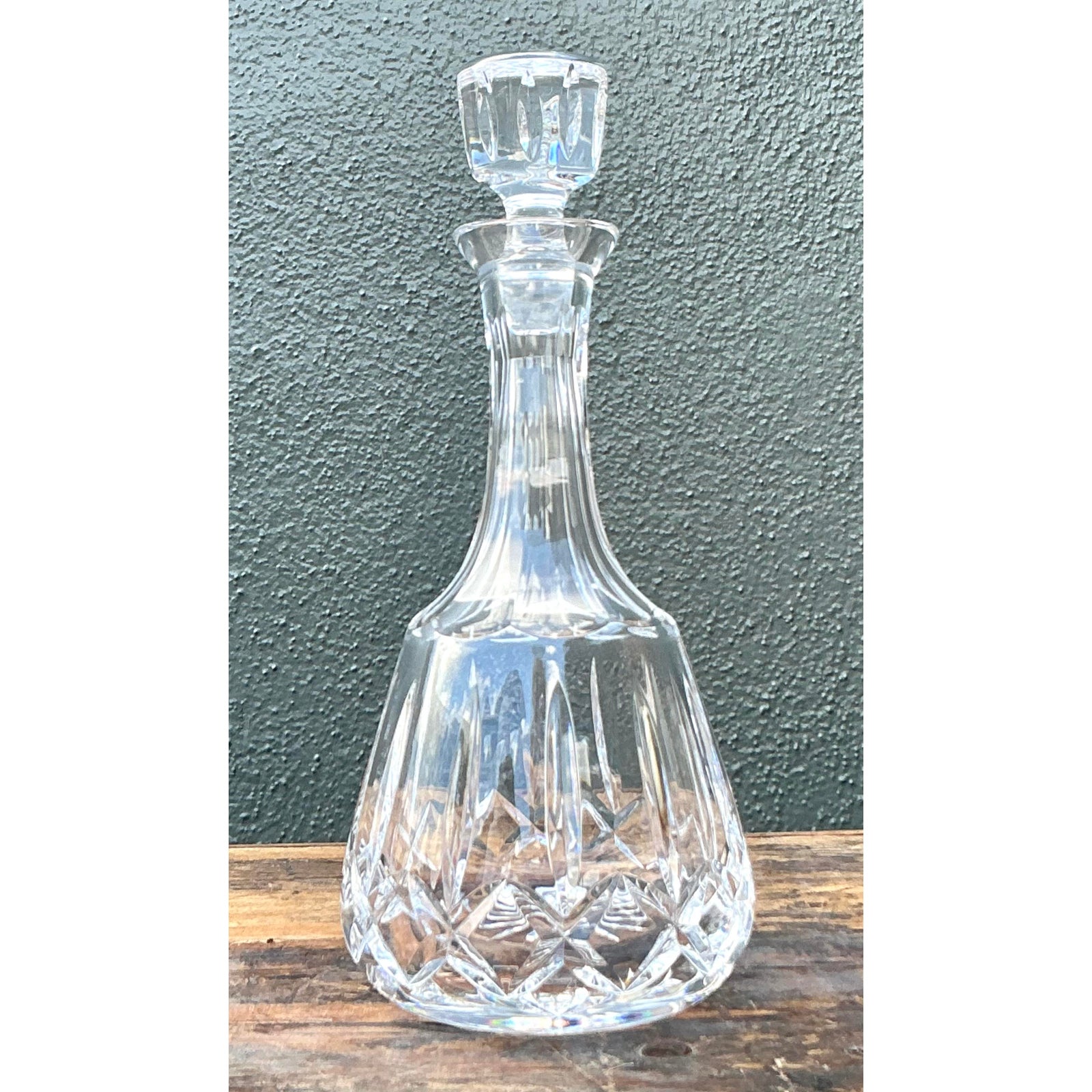 Vintage Regency Cut Glass Decanter - Back view