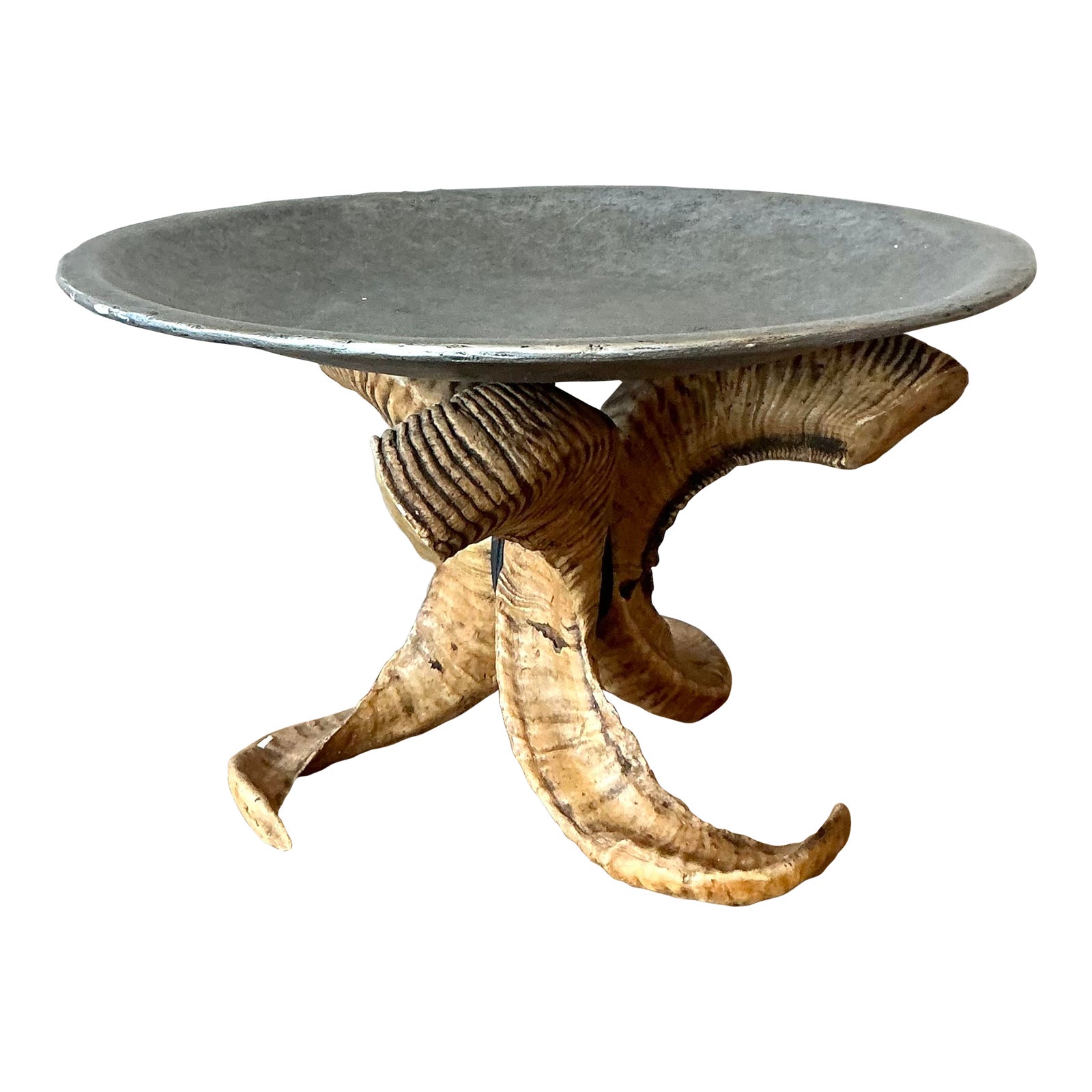 Vintage Boho Resin Horn Tray After Maitland Smith