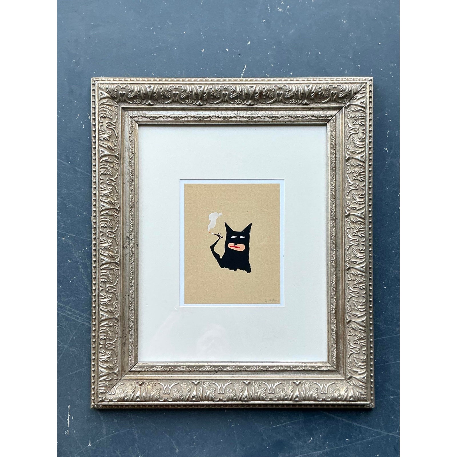 Vintage Boho Signed Masked Crusader Print - Detail view