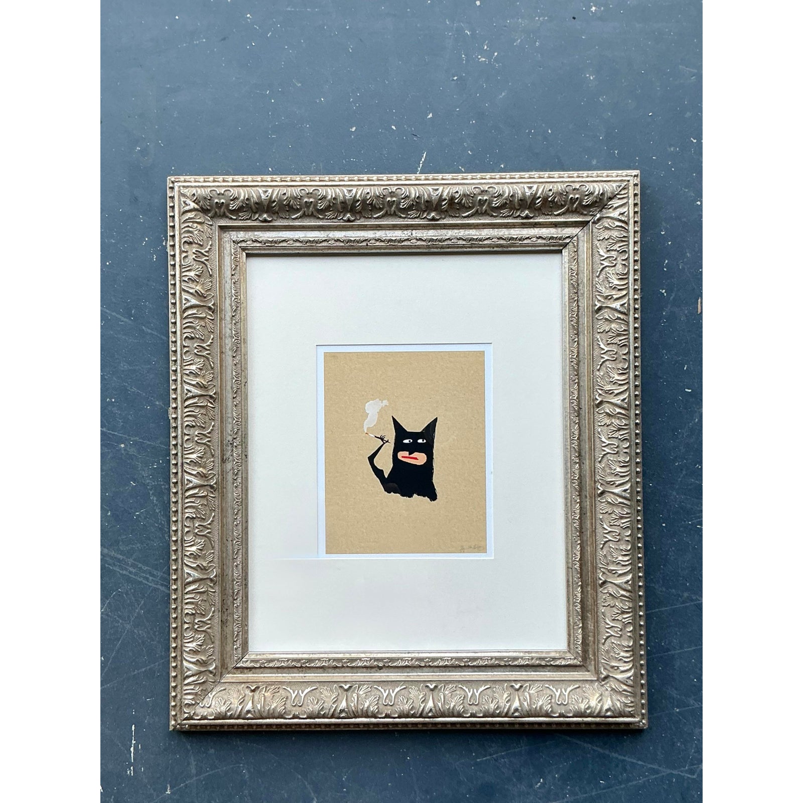 Vintage Boho Signed Masked Crusader Print - Top view