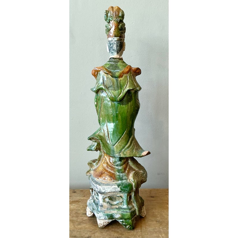 Vintage Asian Painted Ceramic Character - Back view