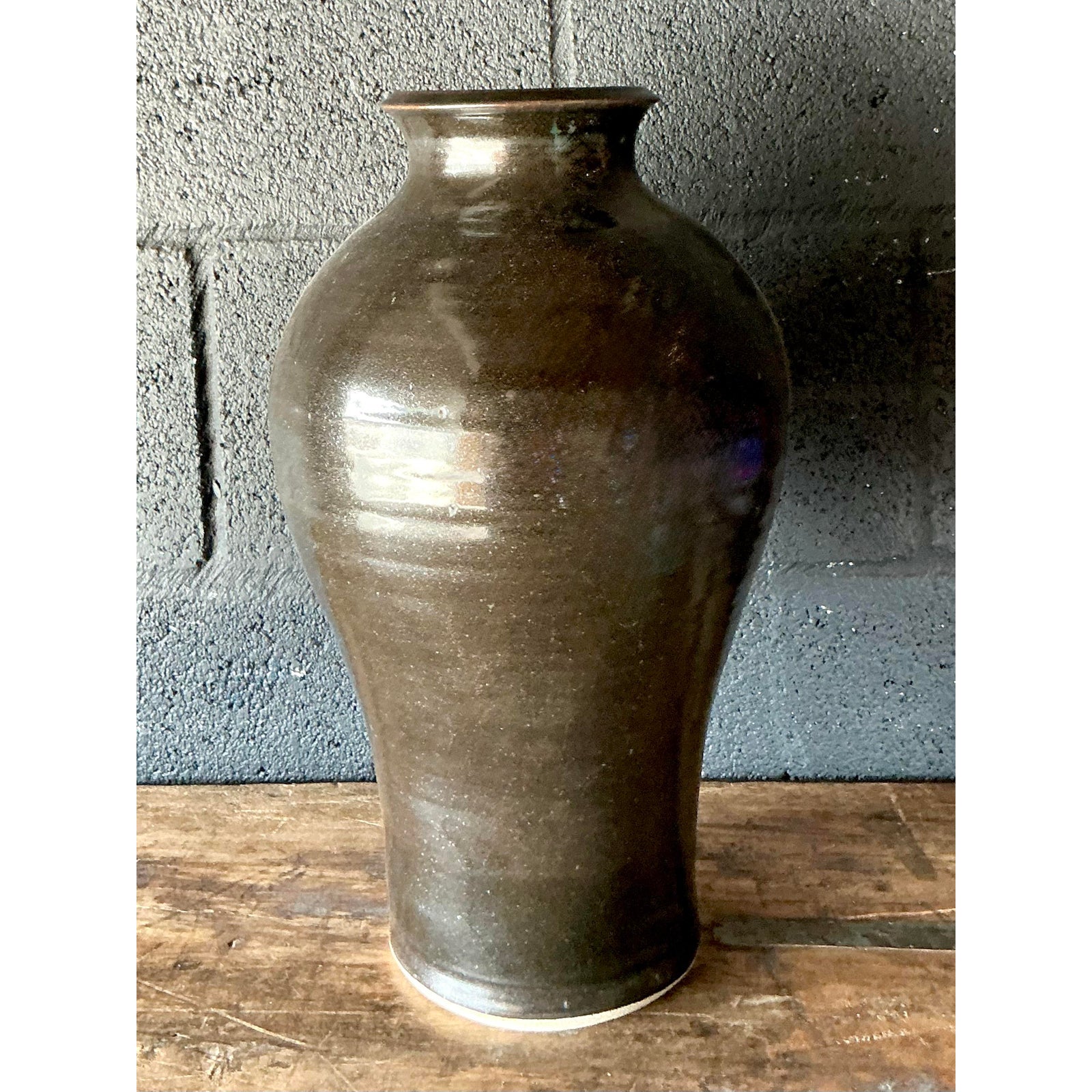 Vintage Boho Studio Pottery Vase - Detail view