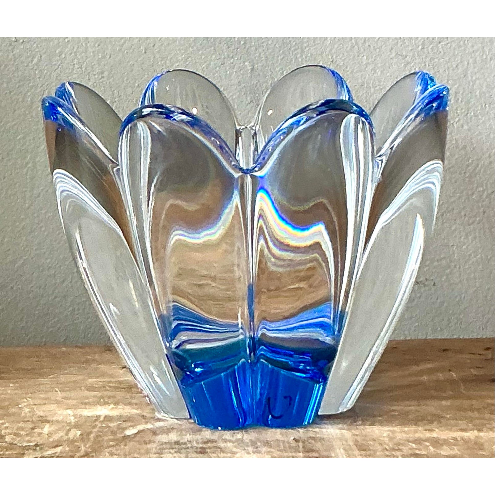 Vintage Boho Jan Johansson for Orrefors Crystal Bowl - Detail view