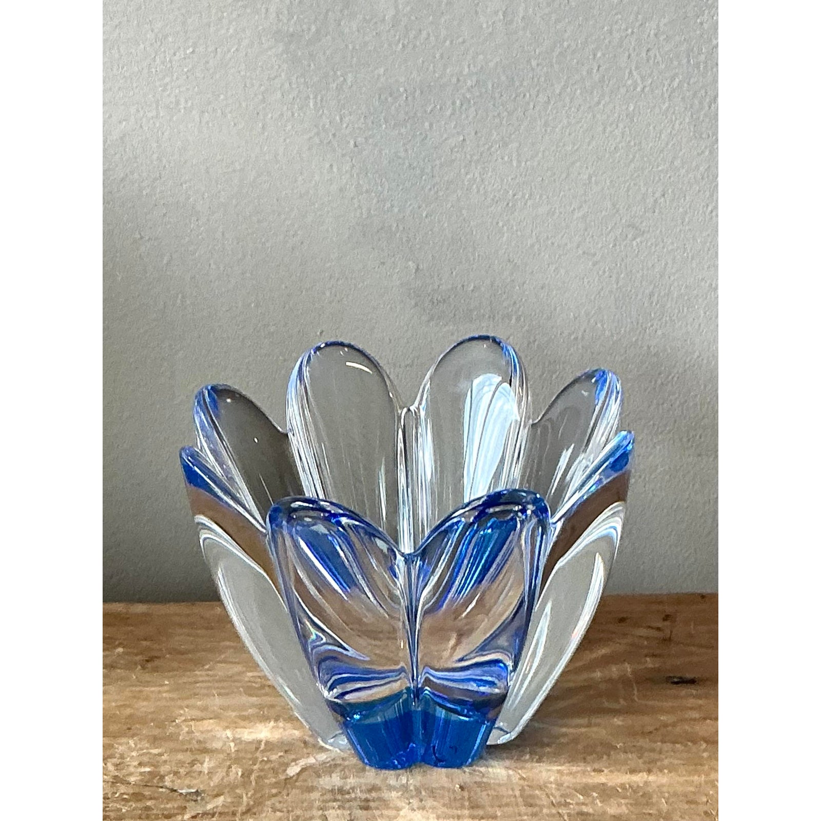 Vintage Boho Jan Johansson for Orrefors Crystal Bowl - Back view