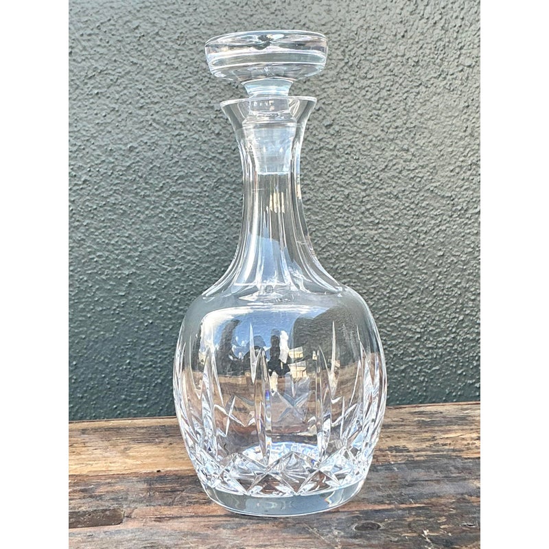 Vintage Regency Cut Glass Decanter - Side view