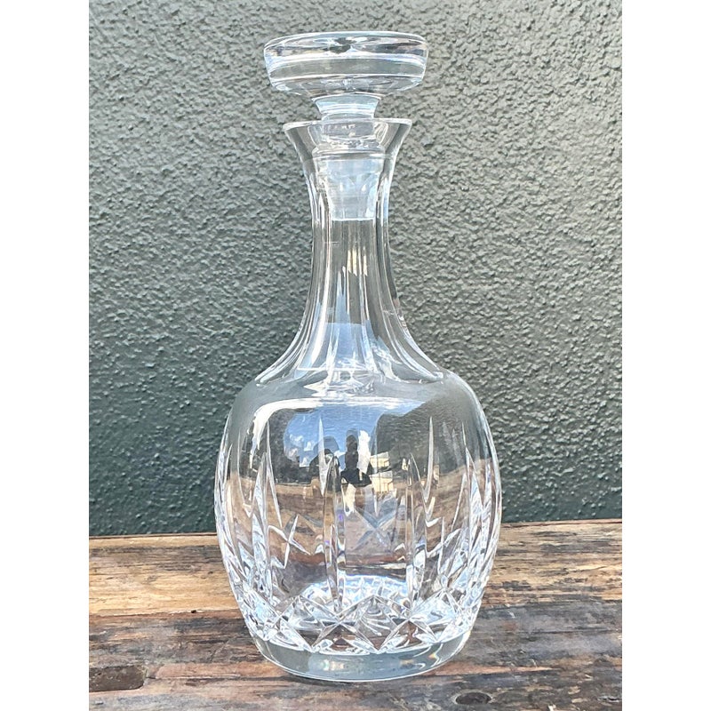 Vintage Regency Cut Glass Decanter - Top view