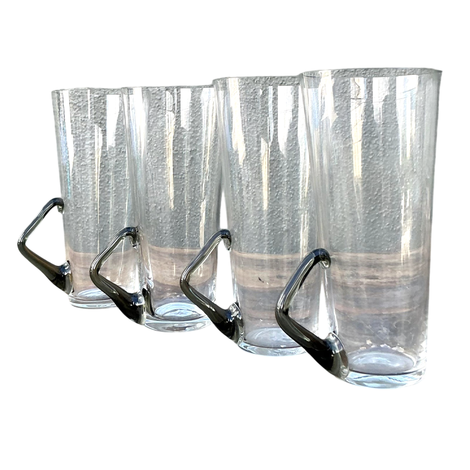 Vintage Boho Art Glass Highballs - Set of Four