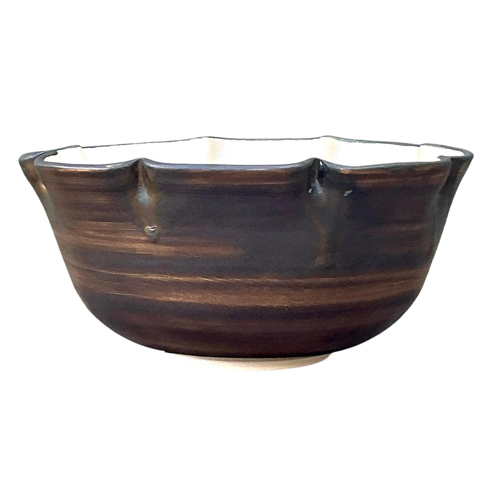Vintage Boho Original Studio Pottery Nipped Bowl