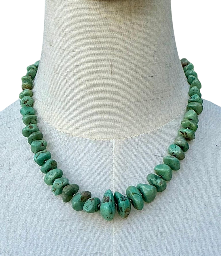 Vintage Turquoise Chunk Necklace