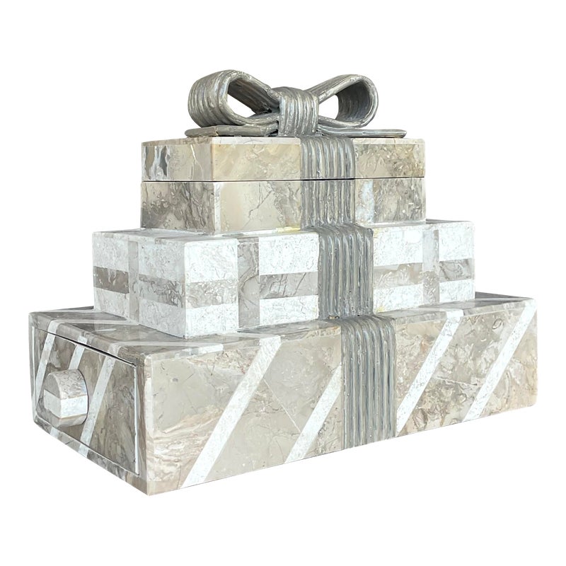Vintage Boho Tessellated Stone Box