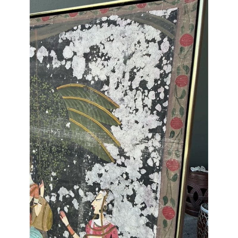 Vintage Boho Distressed Silk Pishwaa - Side view