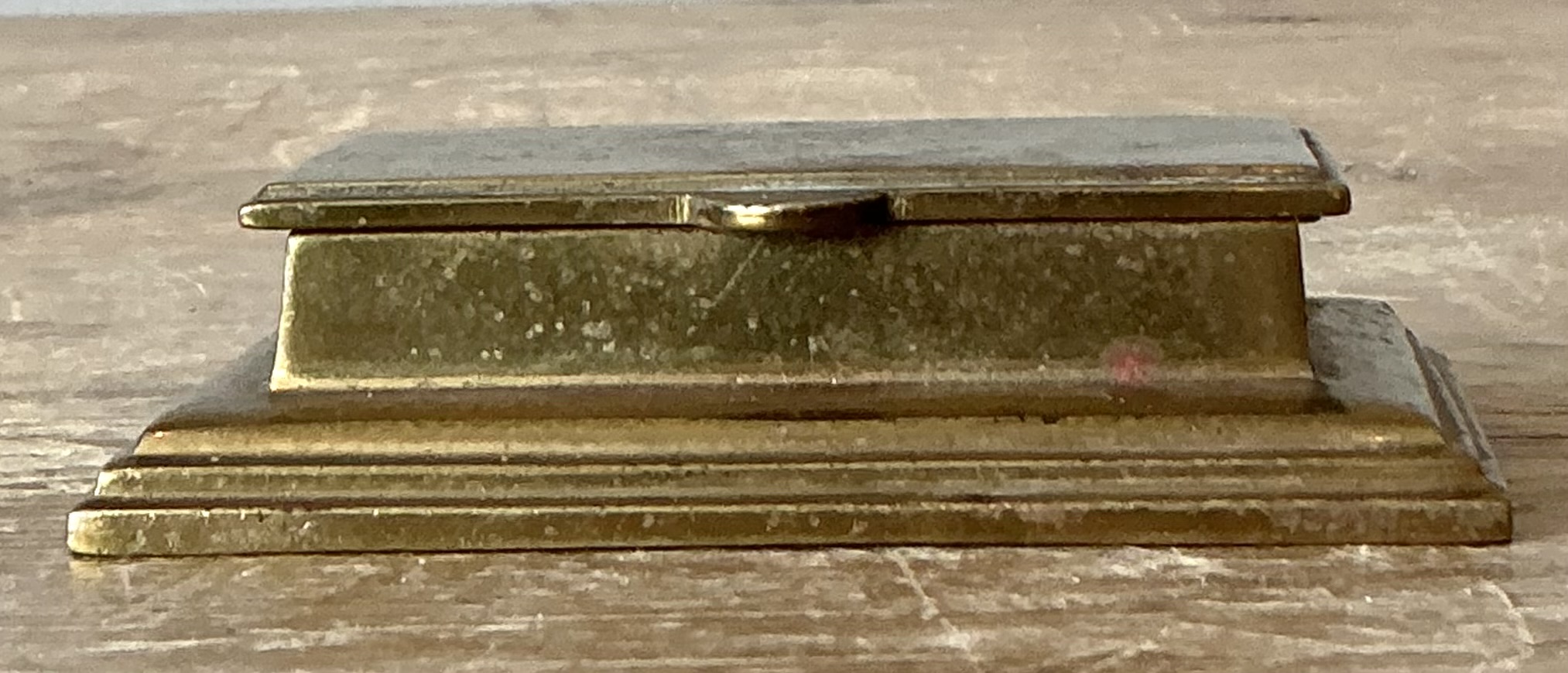 Vintage Brass Pill Box - Top view