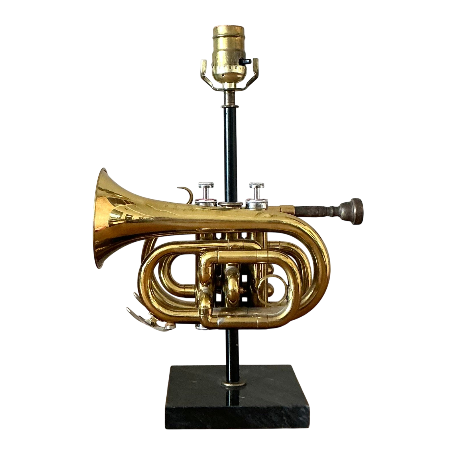 Vintage Boho Original Trumpet Lamp
