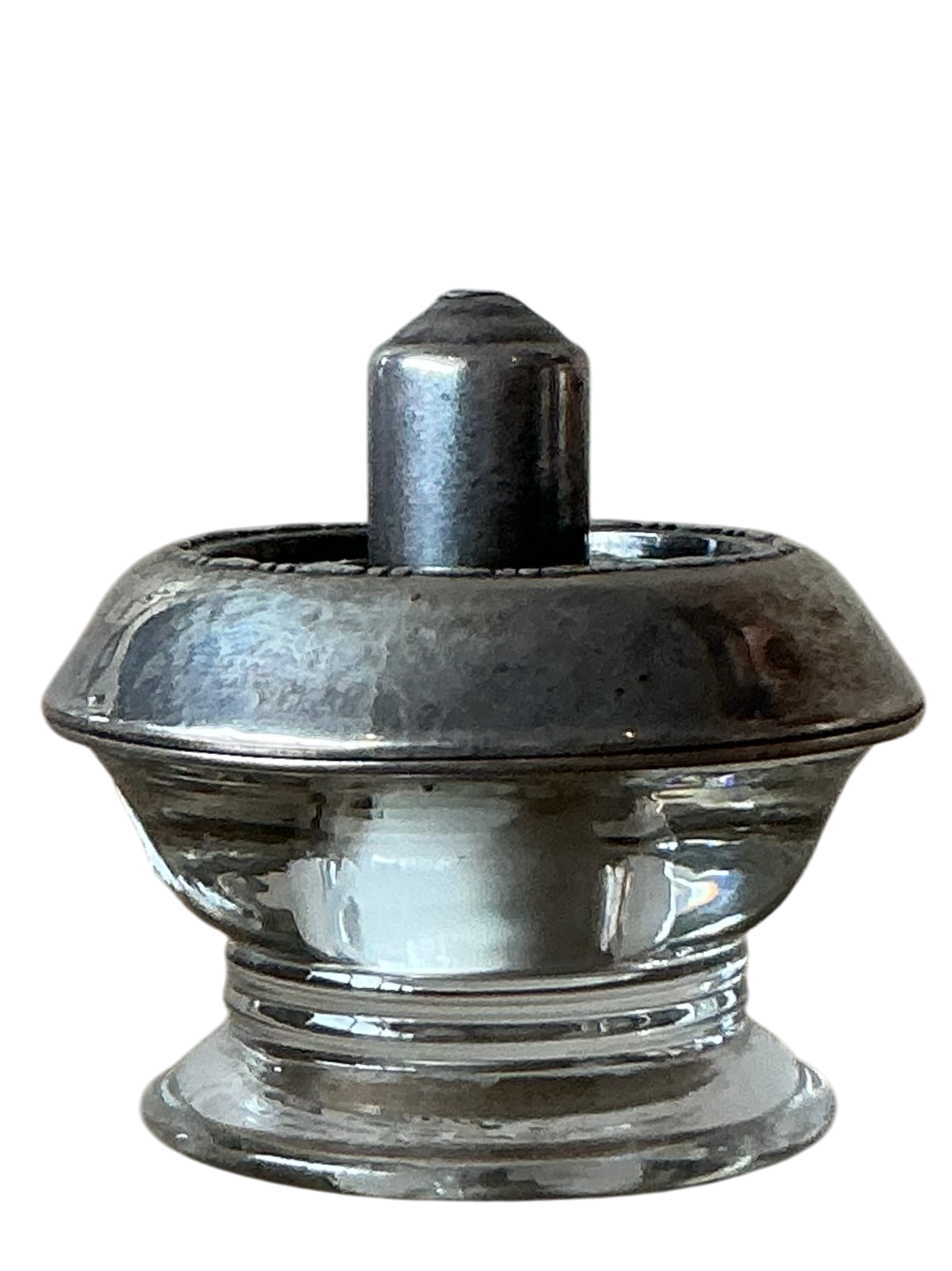 Vintage Boho Sterling Silver & Glass Table Lighter