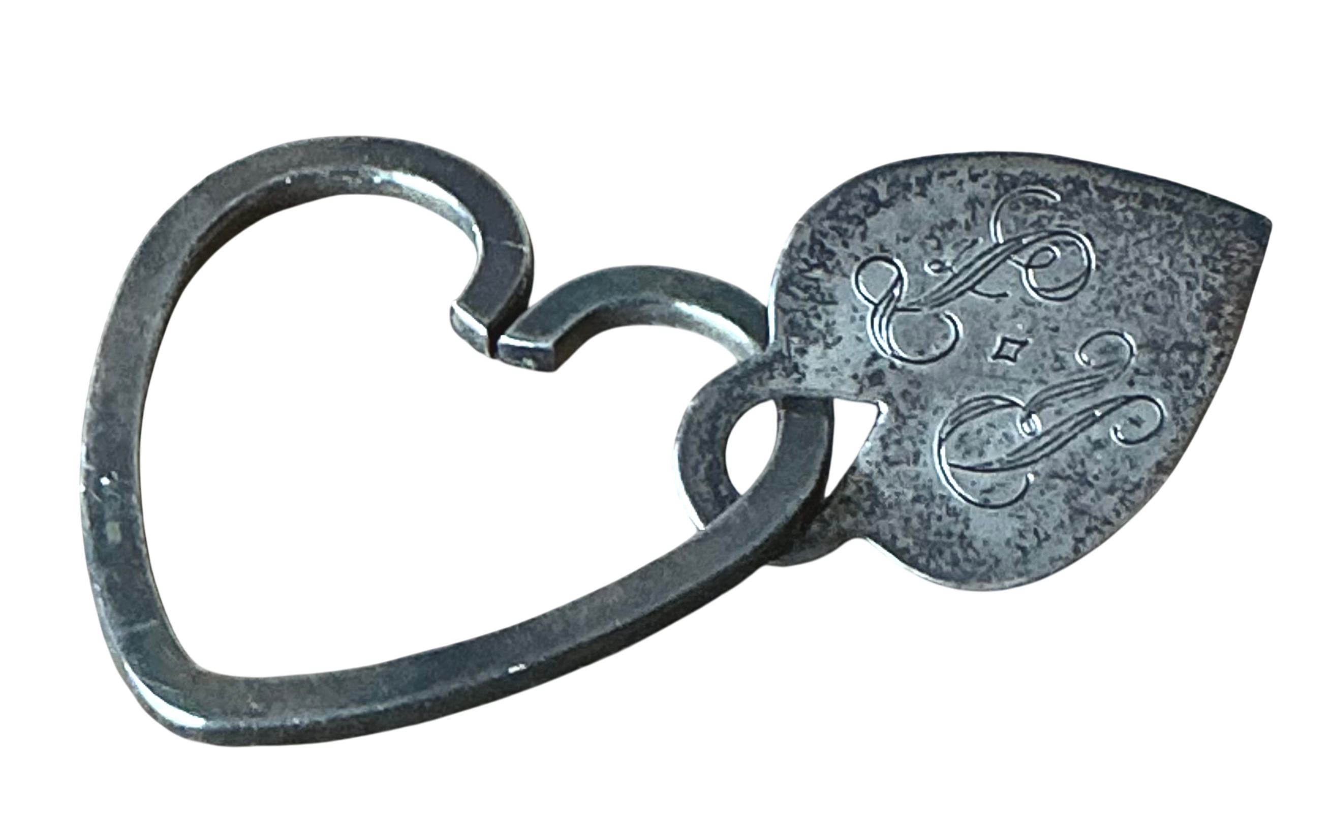 Vintage Sterling Silver Heart Cartier Keychain