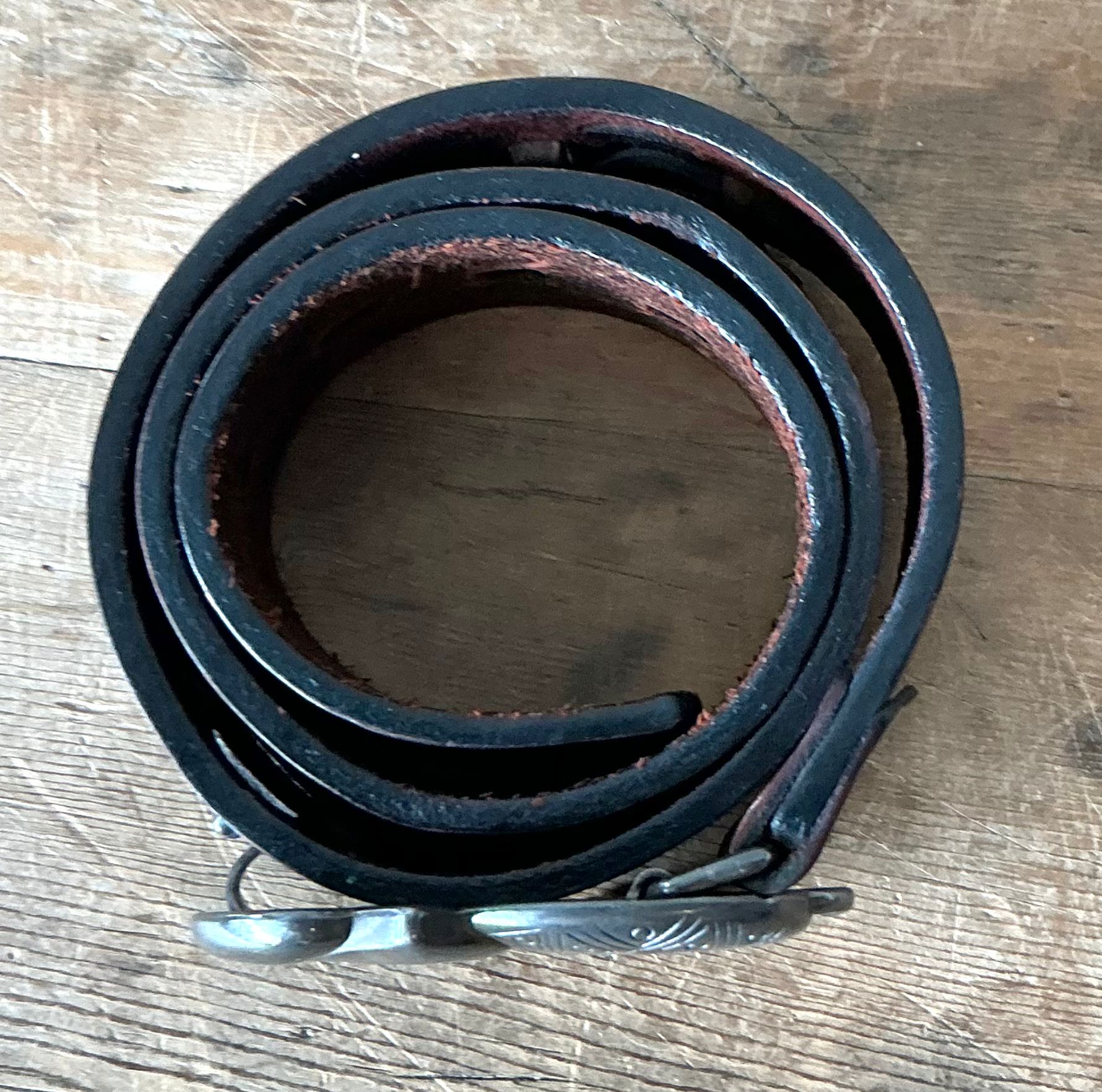 Vintage Boho Elephant Buckle Belt - Back view