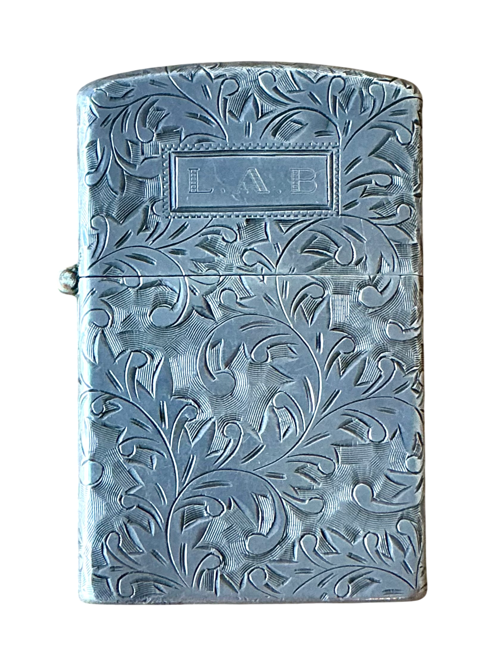 Vintage Boho Sterling Silver Hand Engraved Japanese Lighter