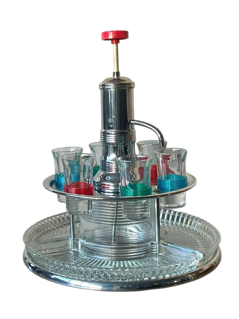Vintage Boho MCM Swivel Shot Station