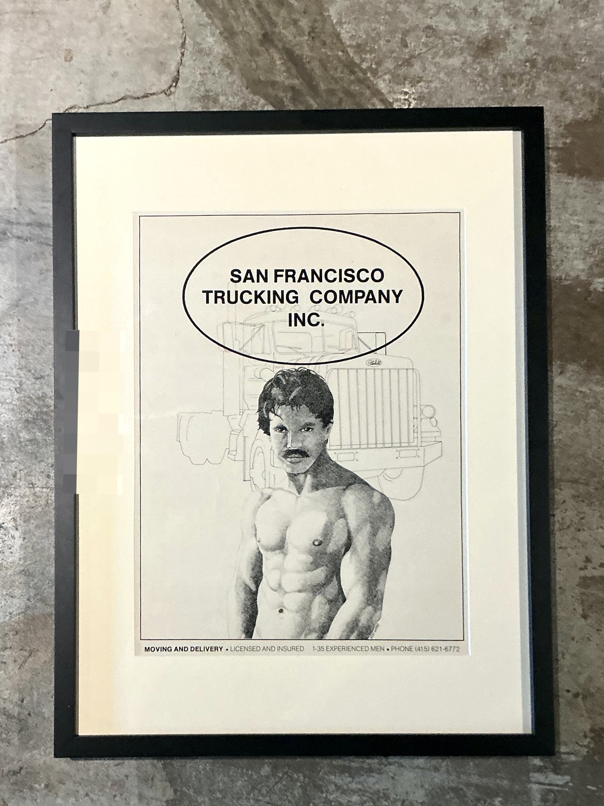 Vintage Boho Original Advertisement For SF Trucking Company - Detail view