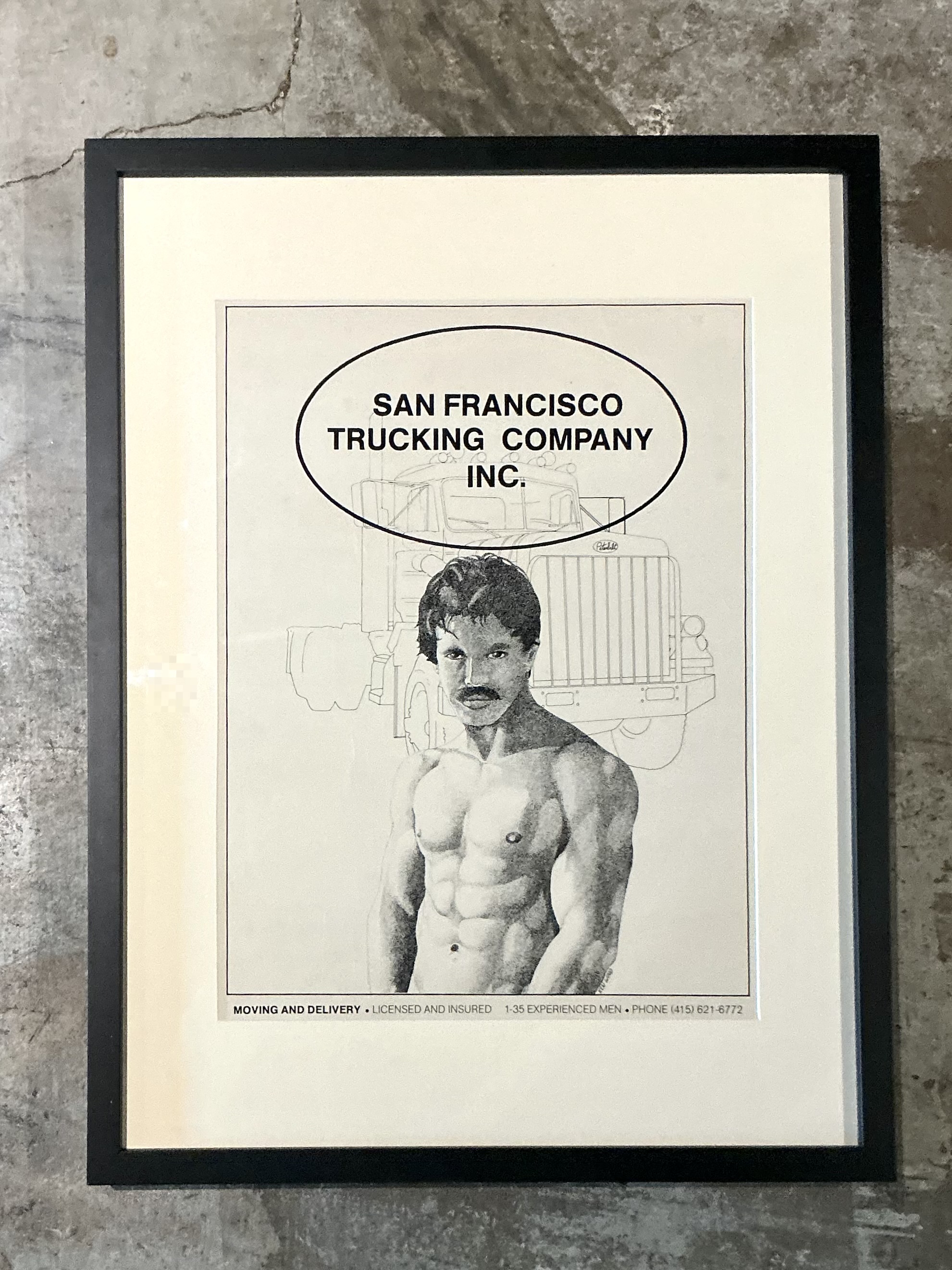 Vintage Boho Original Advertisement For SF Trucking Company - Side view