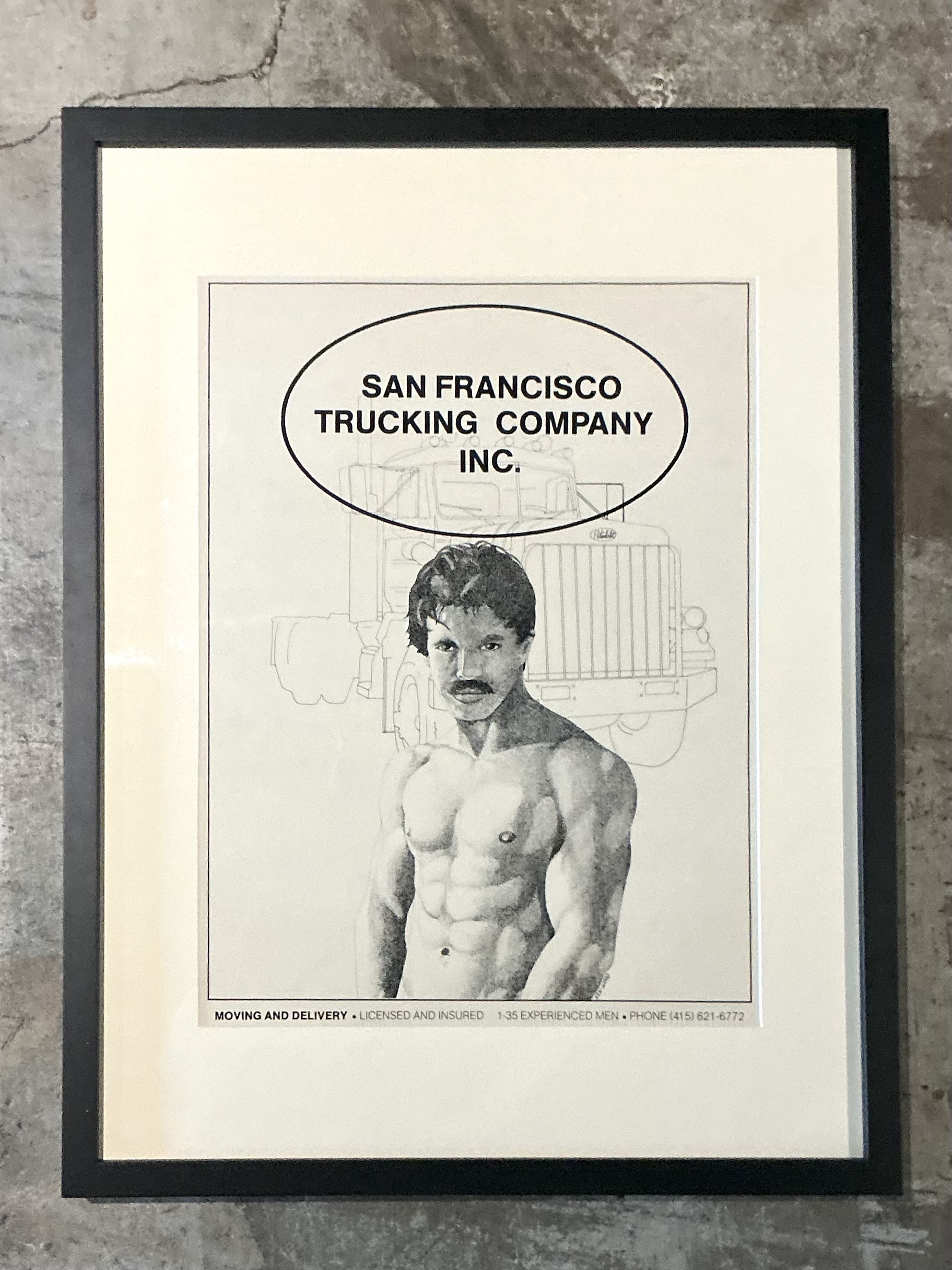 Vintage Boho Original Advertisement For SF Trucking Company - Back view