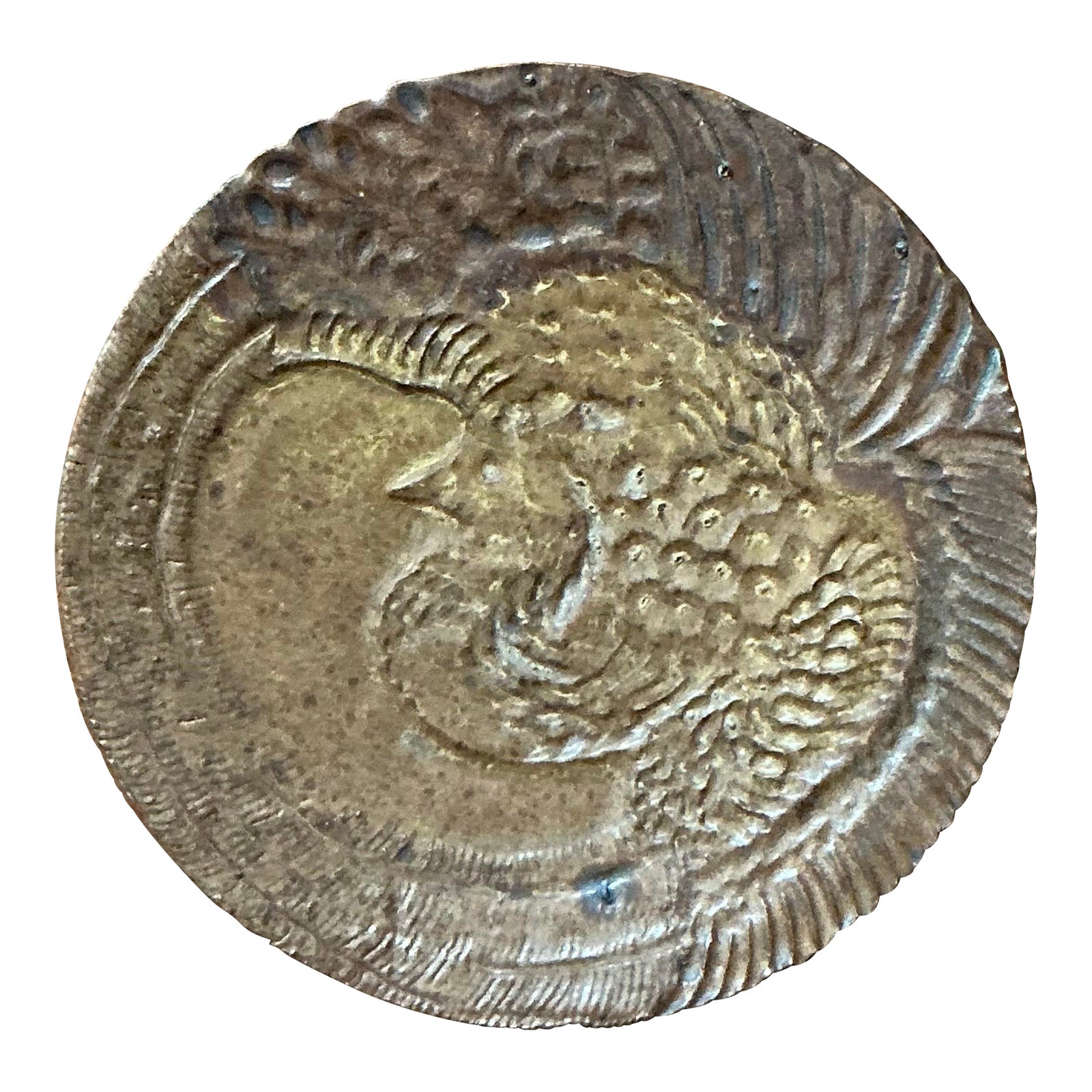 Vintage Boho Original Studio Pottery Phoenix Plate