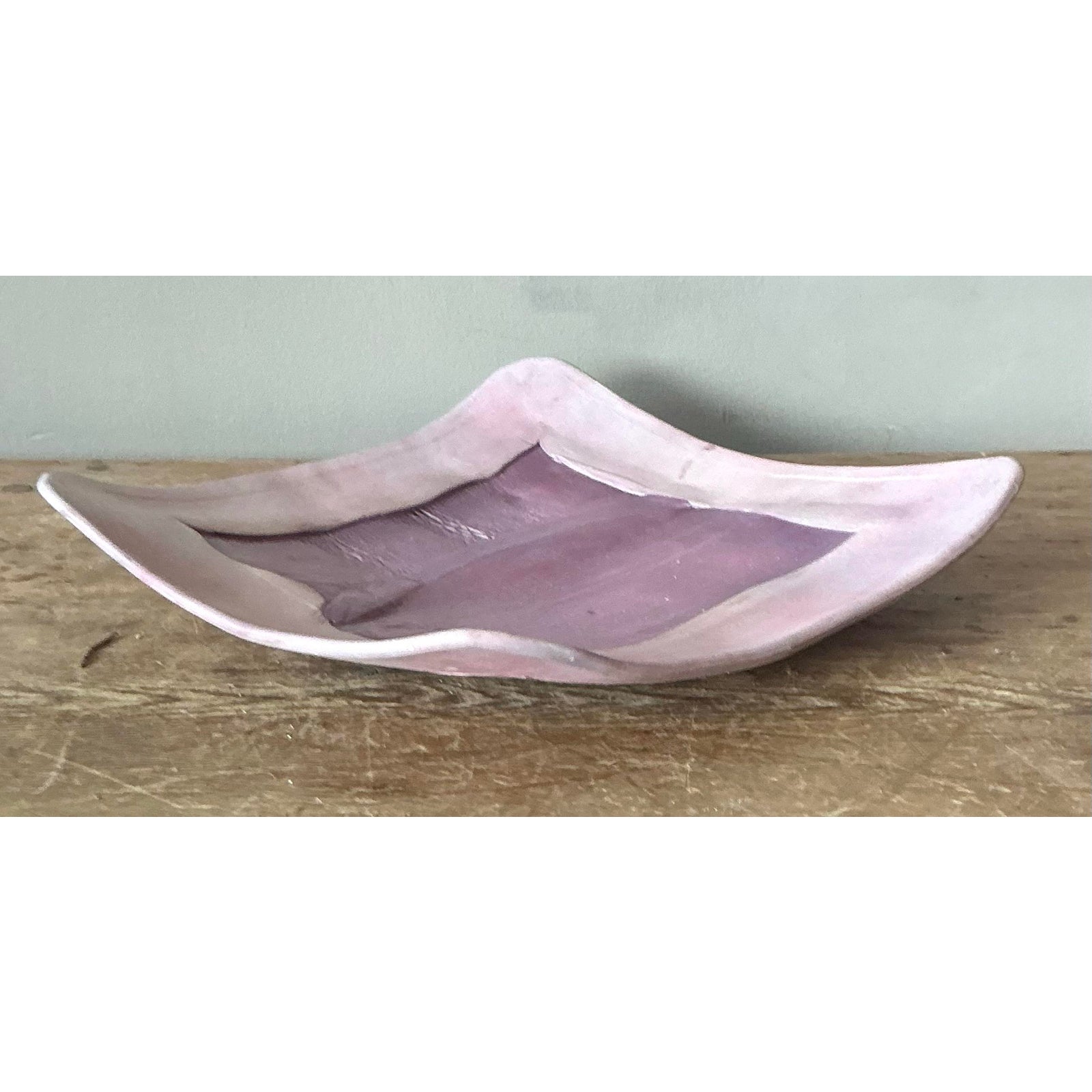Vintage Boho Original Studio Pottery Tray - Top view